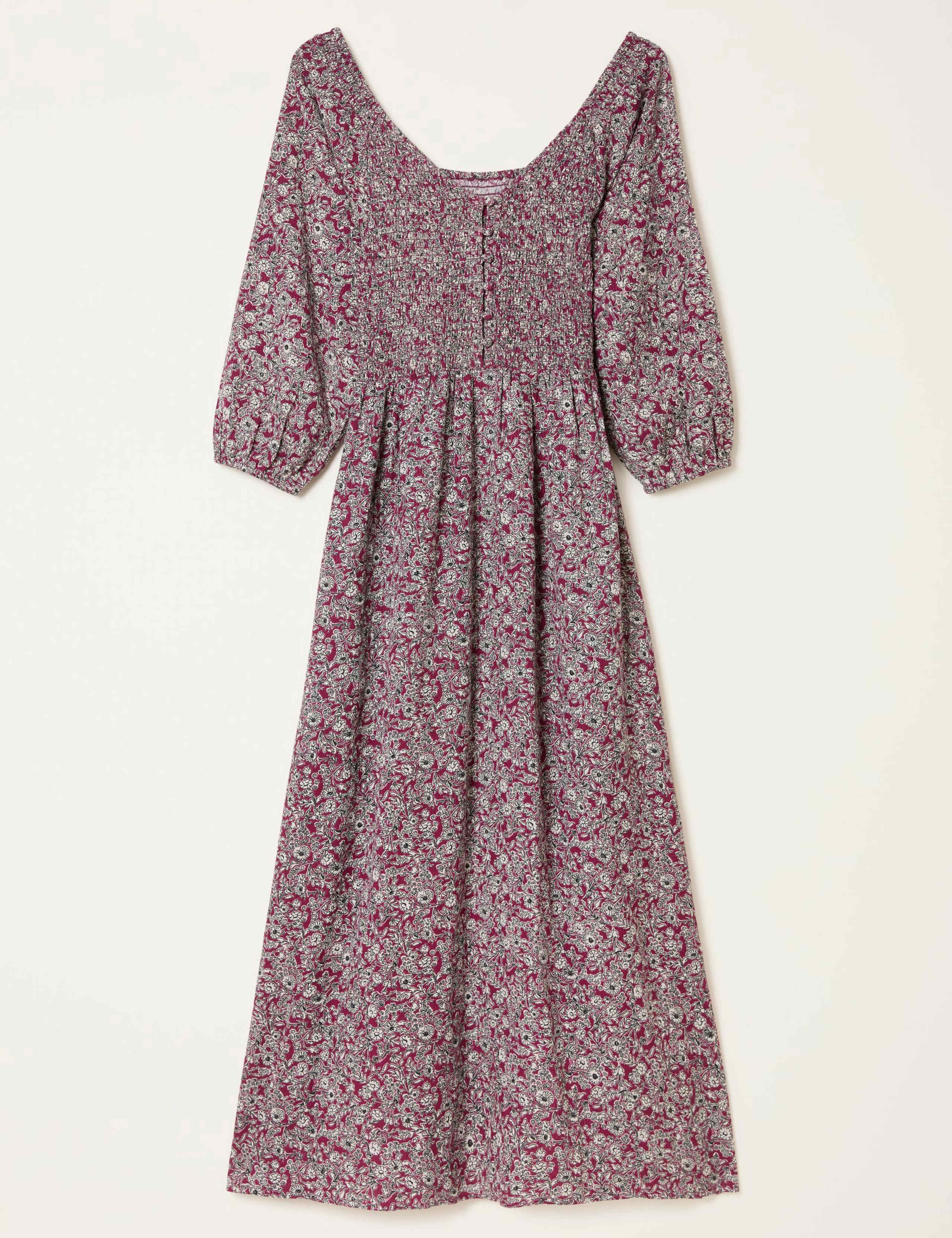 Cotton Blend Floral Midi Skater Dress 2 of 6