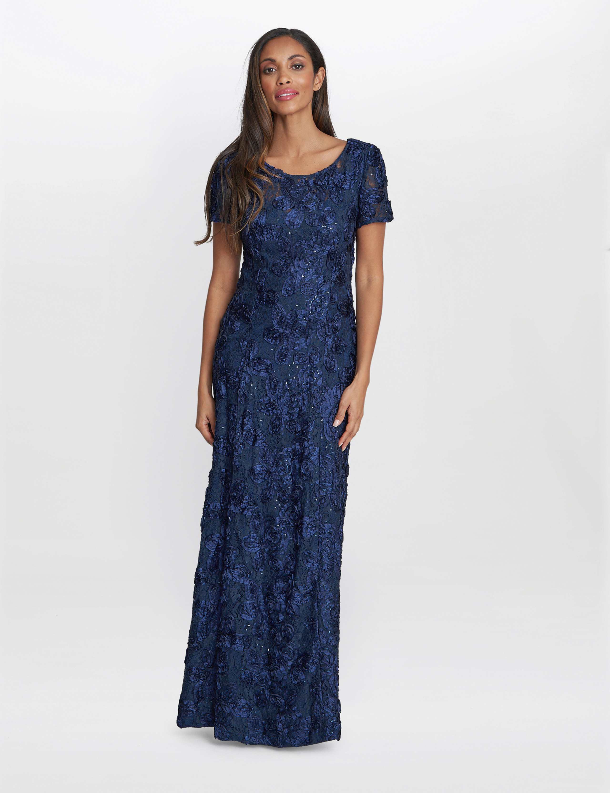 Sequin Round Neck Maxi Column Dress 1 of 5