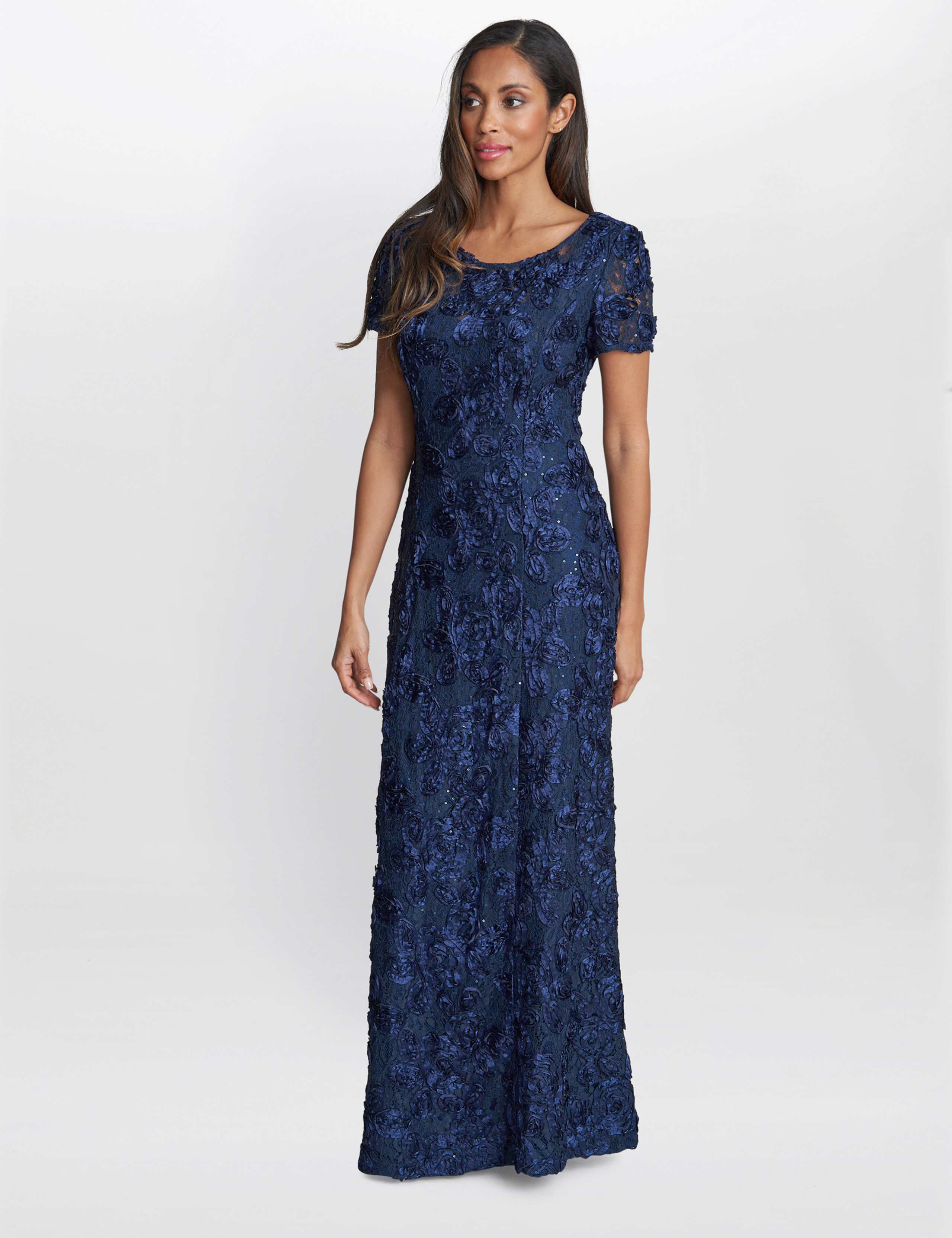 Sequin Round Neck Maxi Column Dress 5 of 5