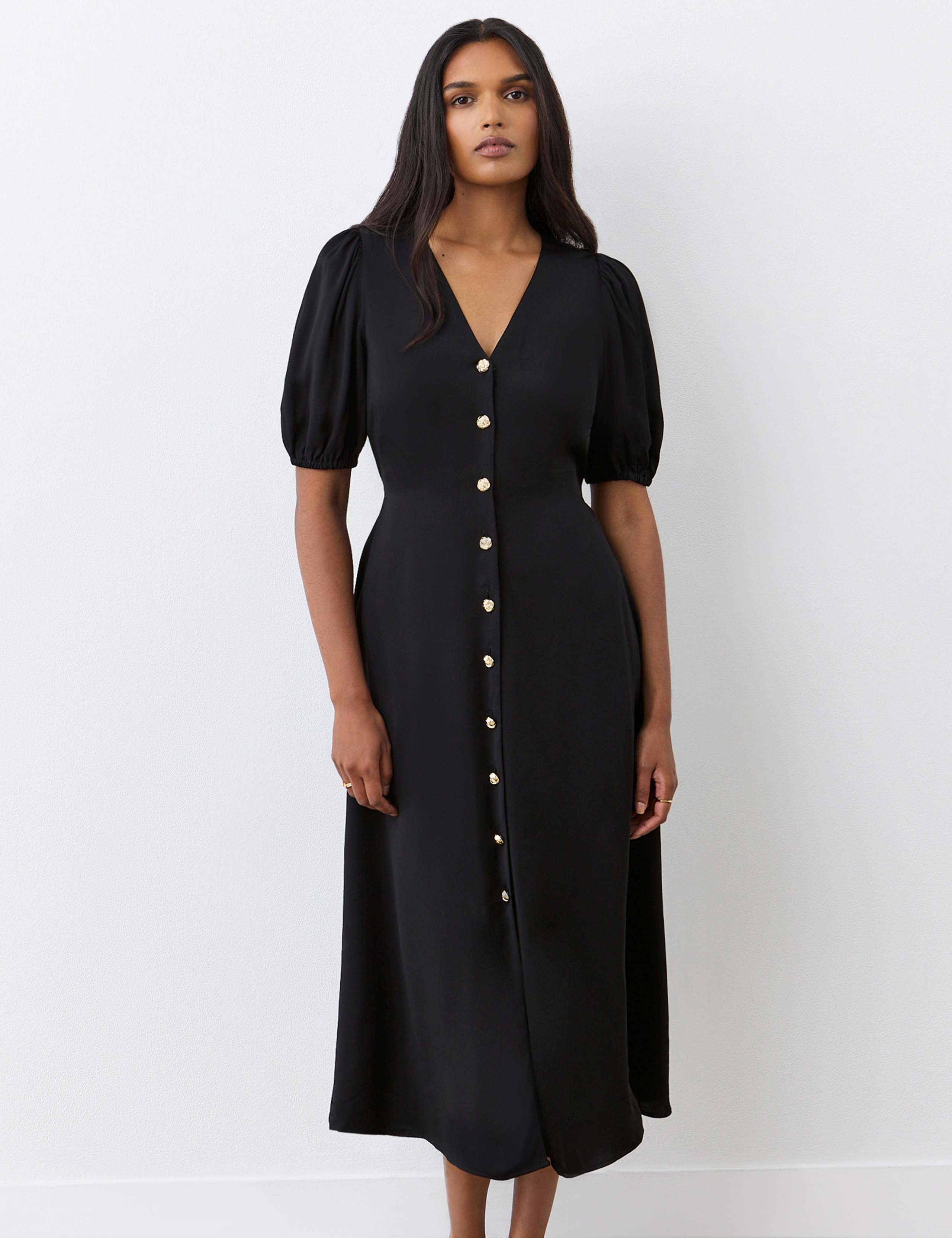 Crepe Midi Tea Dress 4 of 4
