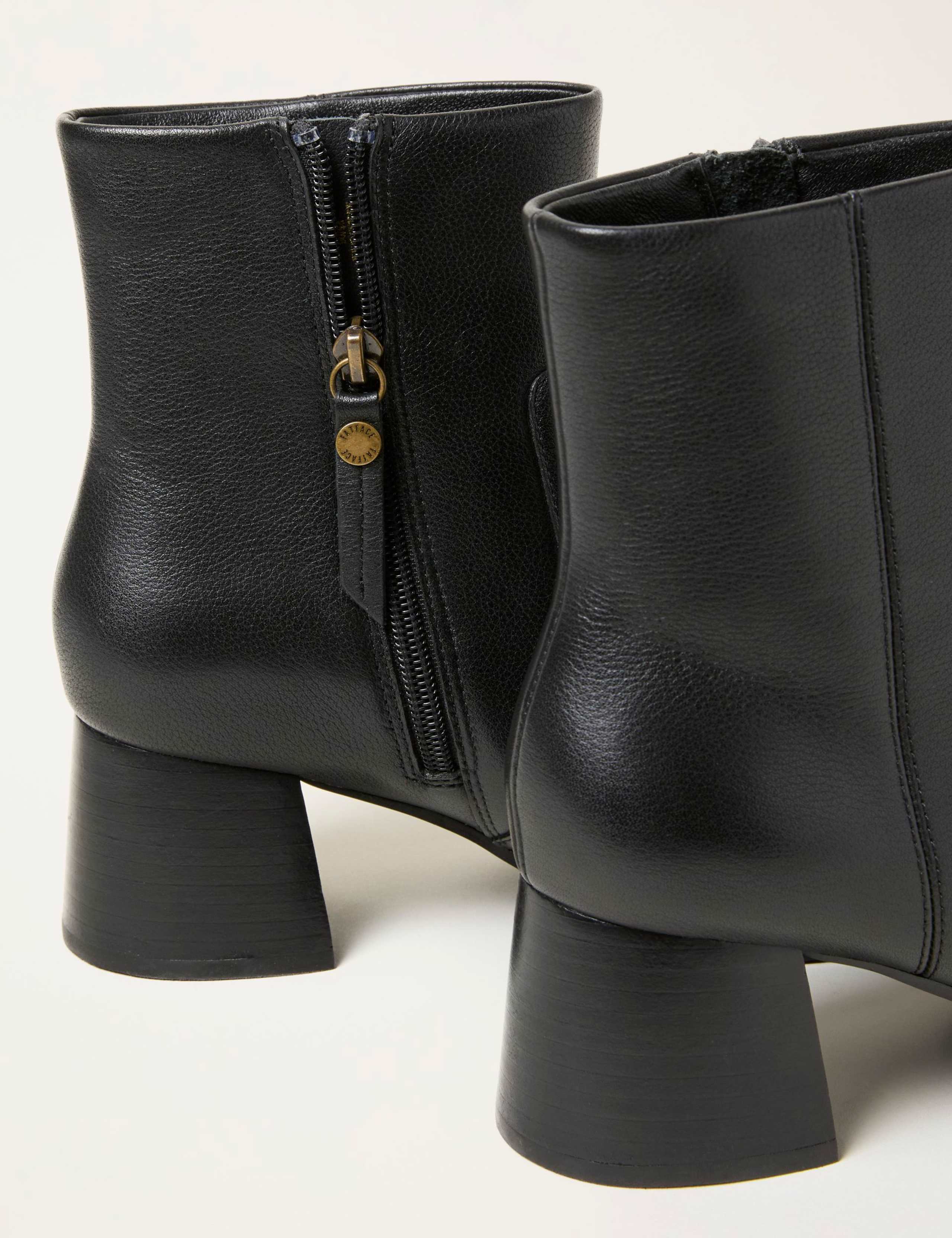 Leather Block Heel Boots 3 of 3