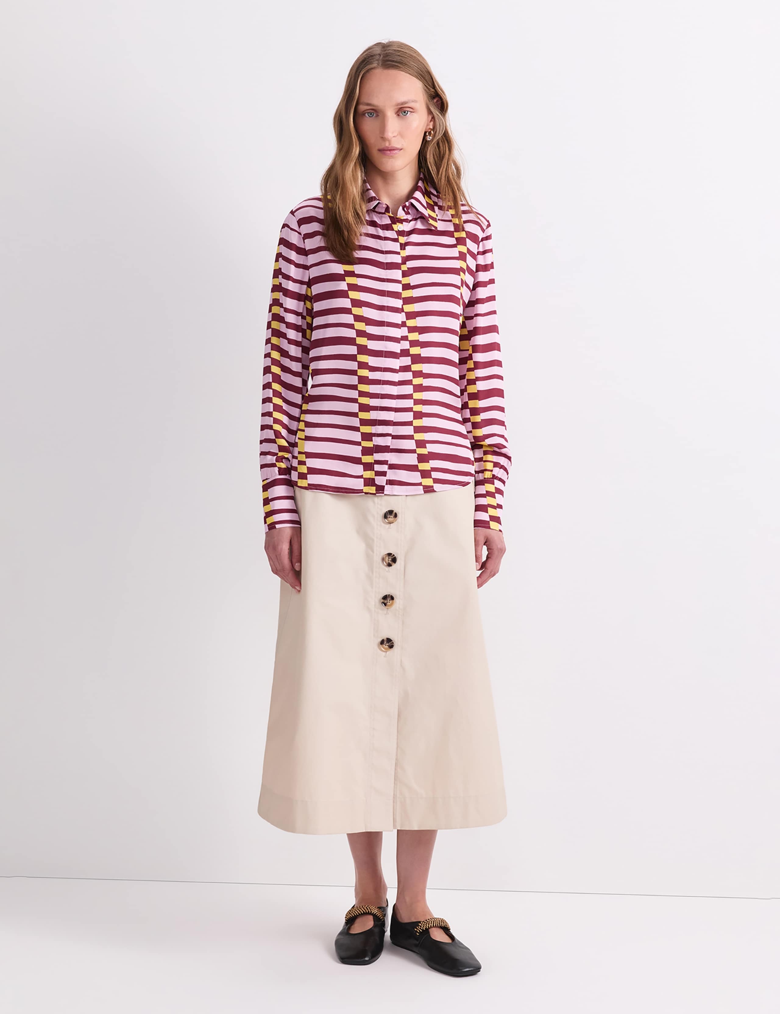 Striped Collared Blouse 2 of 7