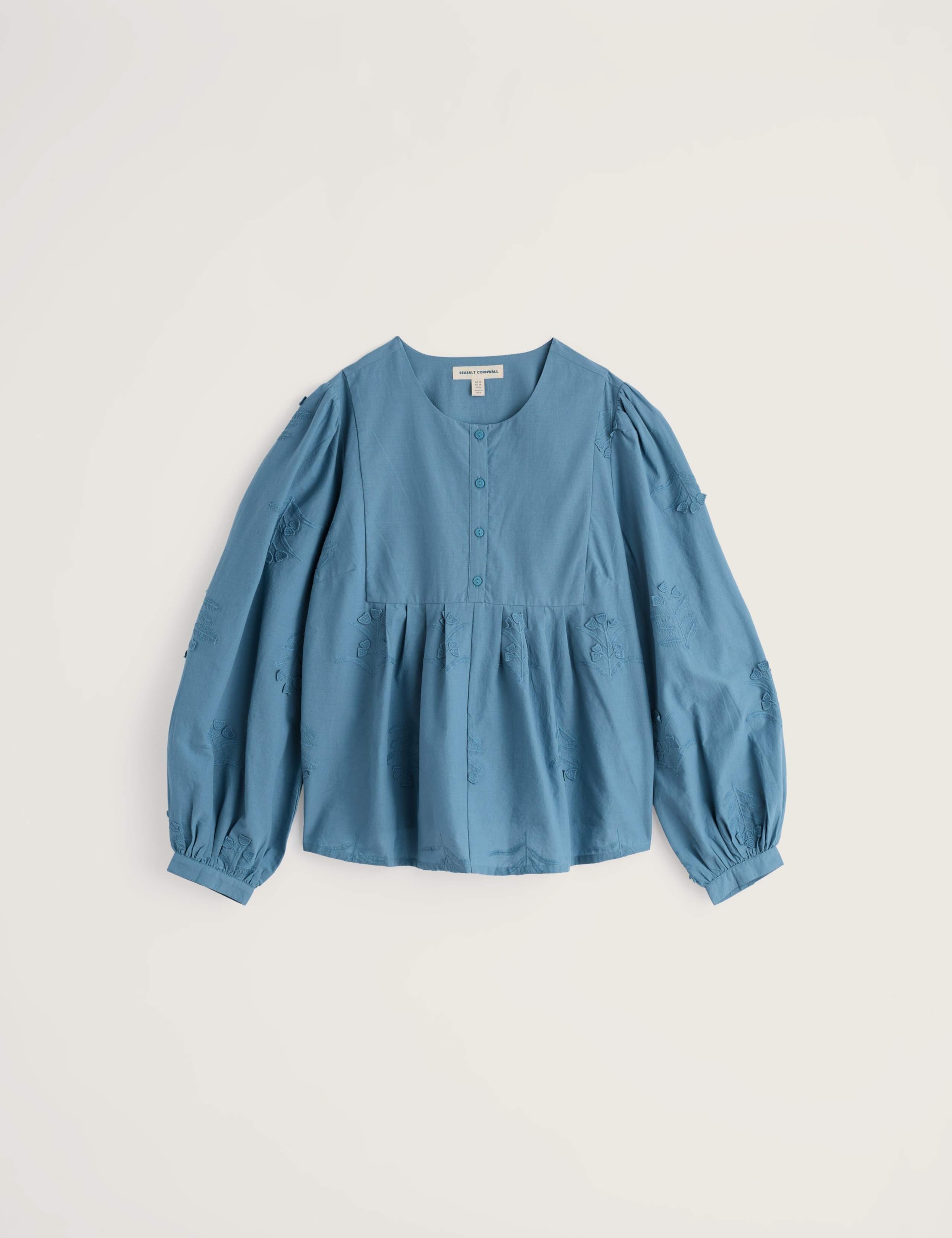 Pure Cotton Embroidered Relaxed Shirt 2 of 5