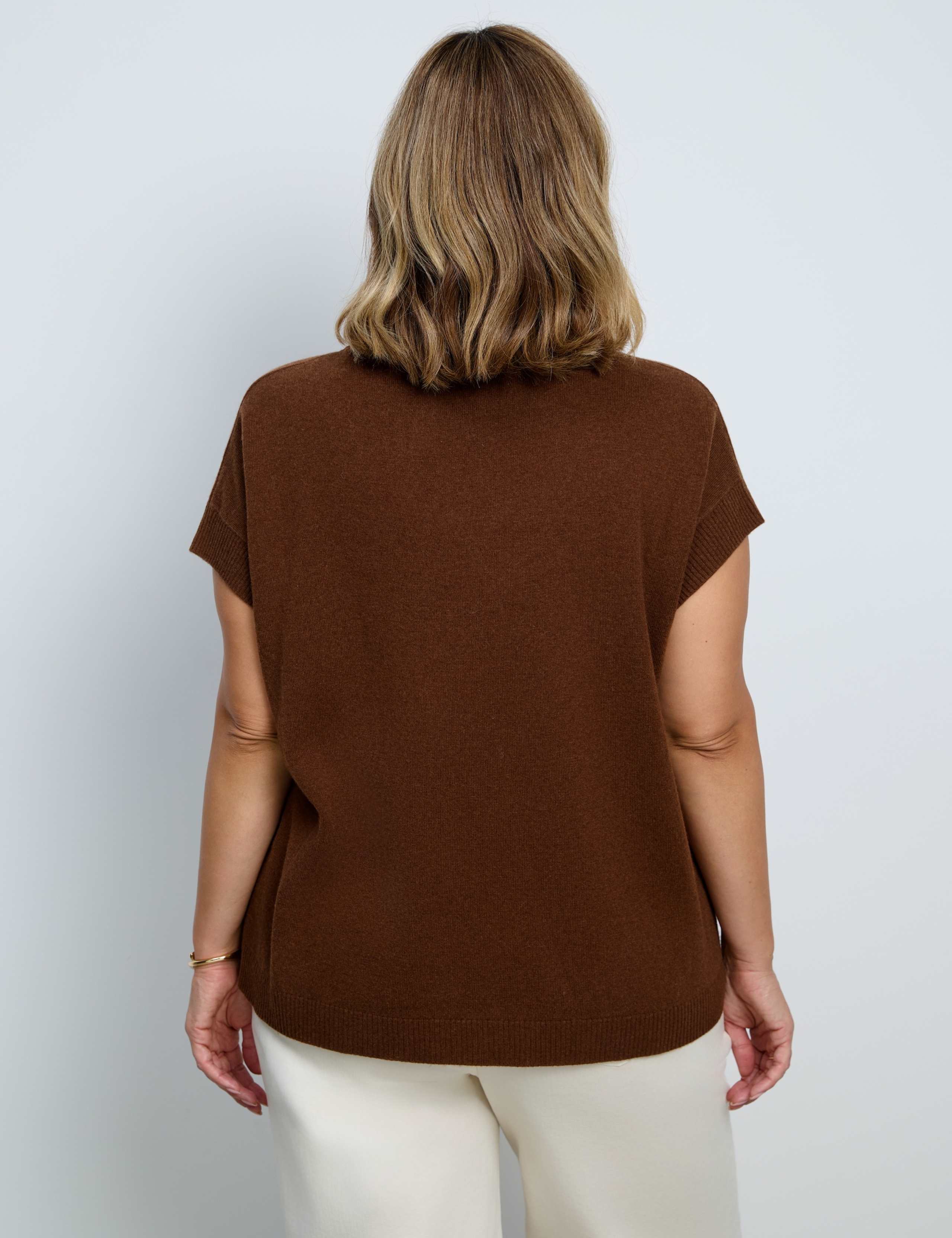 Wool Blend High Neck Knitted Vest 2 of 6