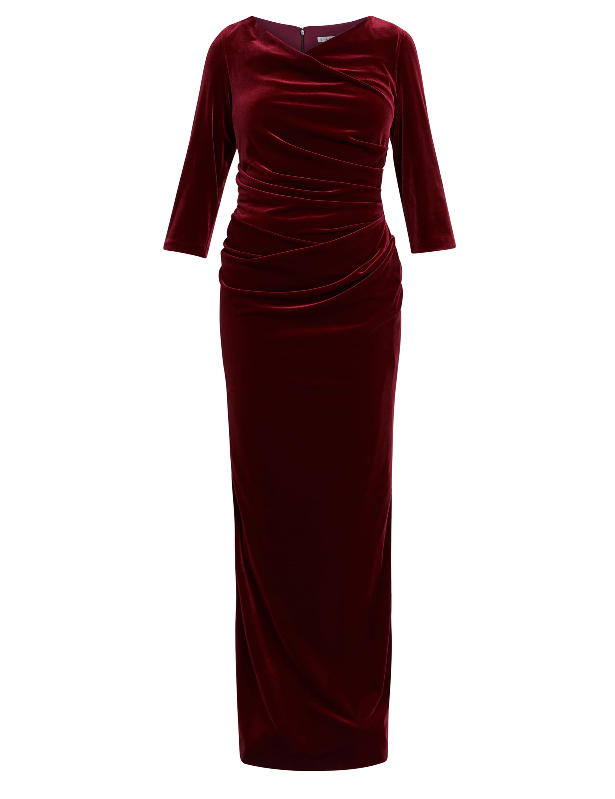 【海外限定】GinaBacconi ドレス☆Red Rachael Velvet Dress Wit Buy Gina Bacconi Red Rachael Velvet Dress With Gold Trim