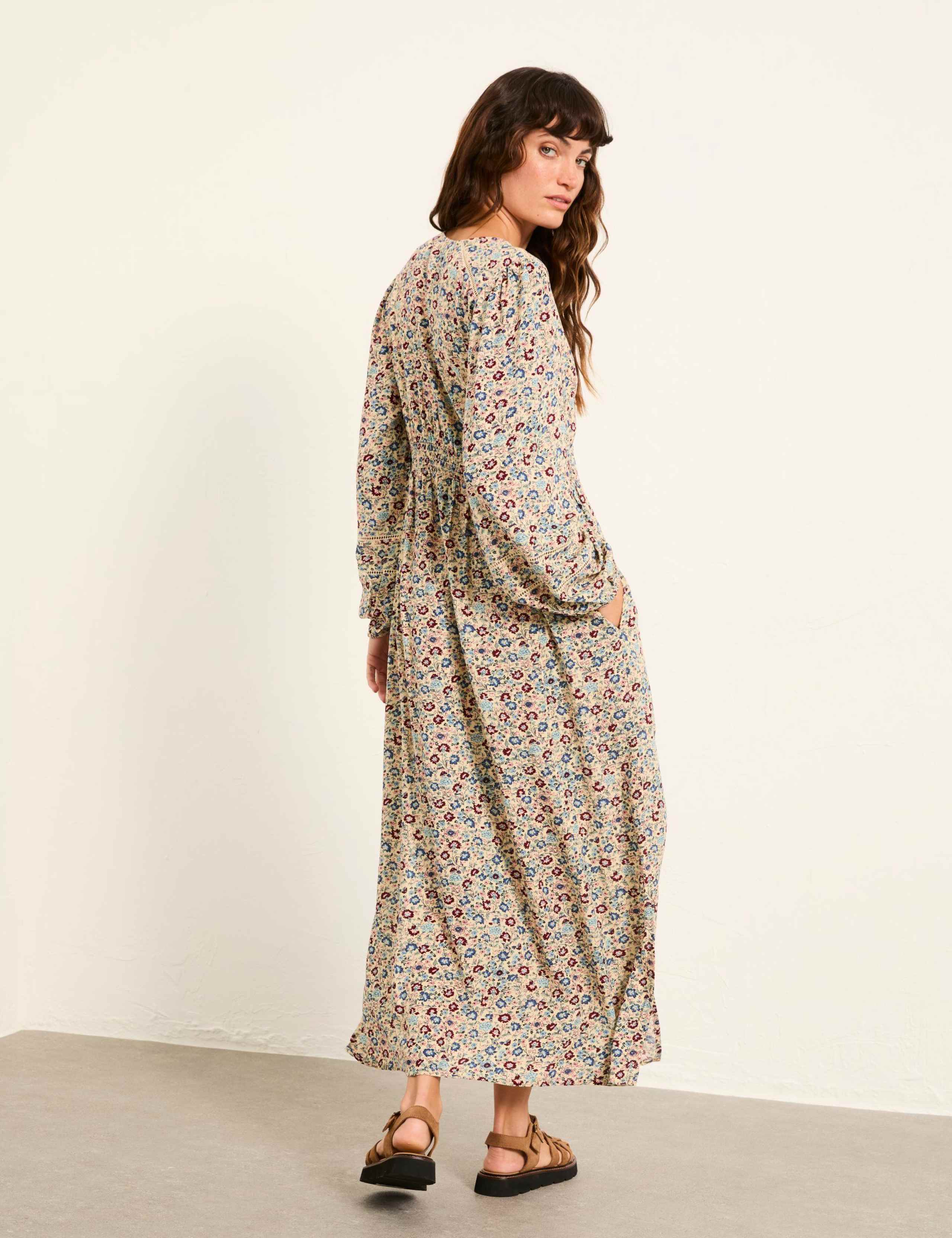 Ditsy Floral V-Neck Midi Tea Dress 6 of 6
