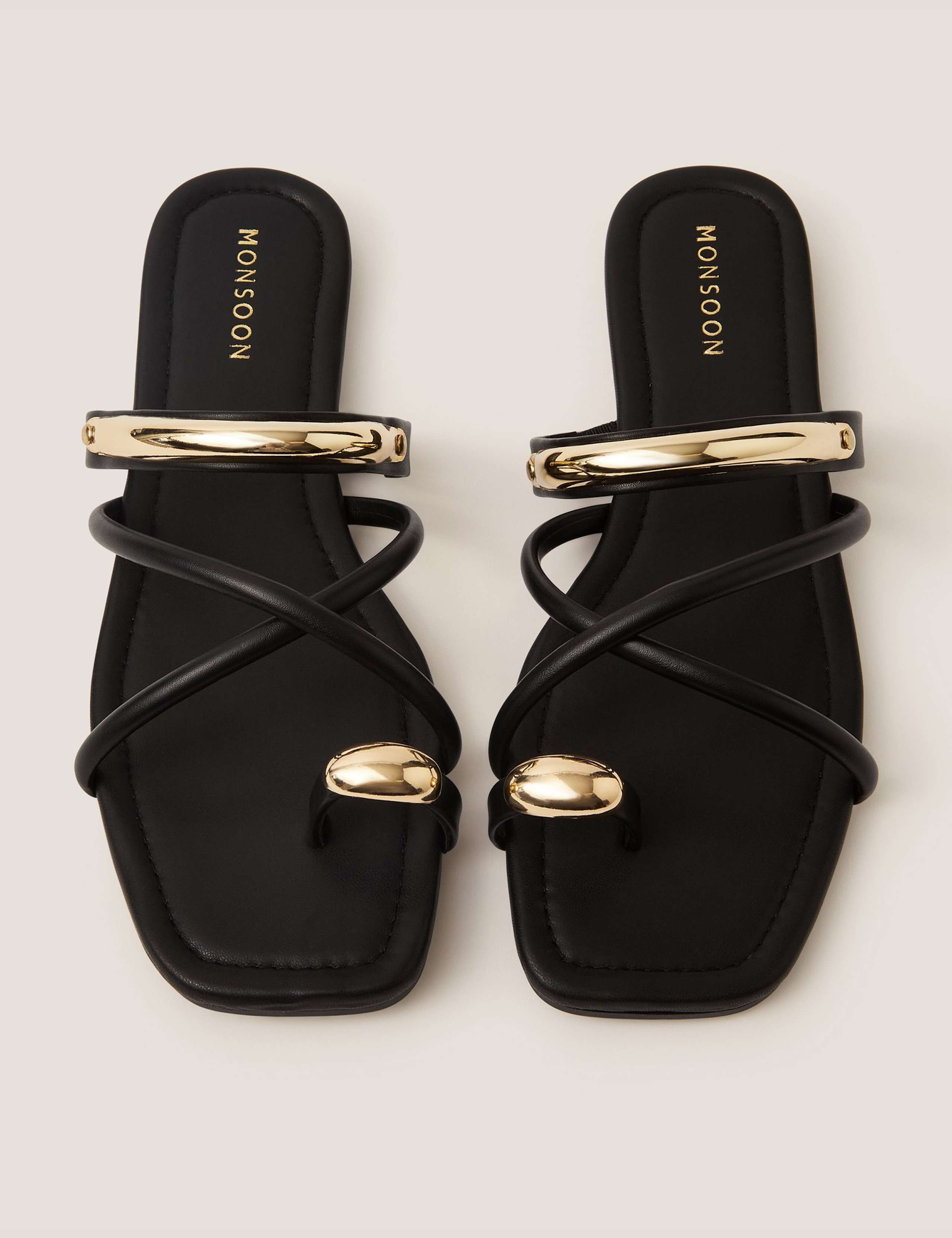 Ankle Strap Flat Toe Loop Sandals 2 of 3