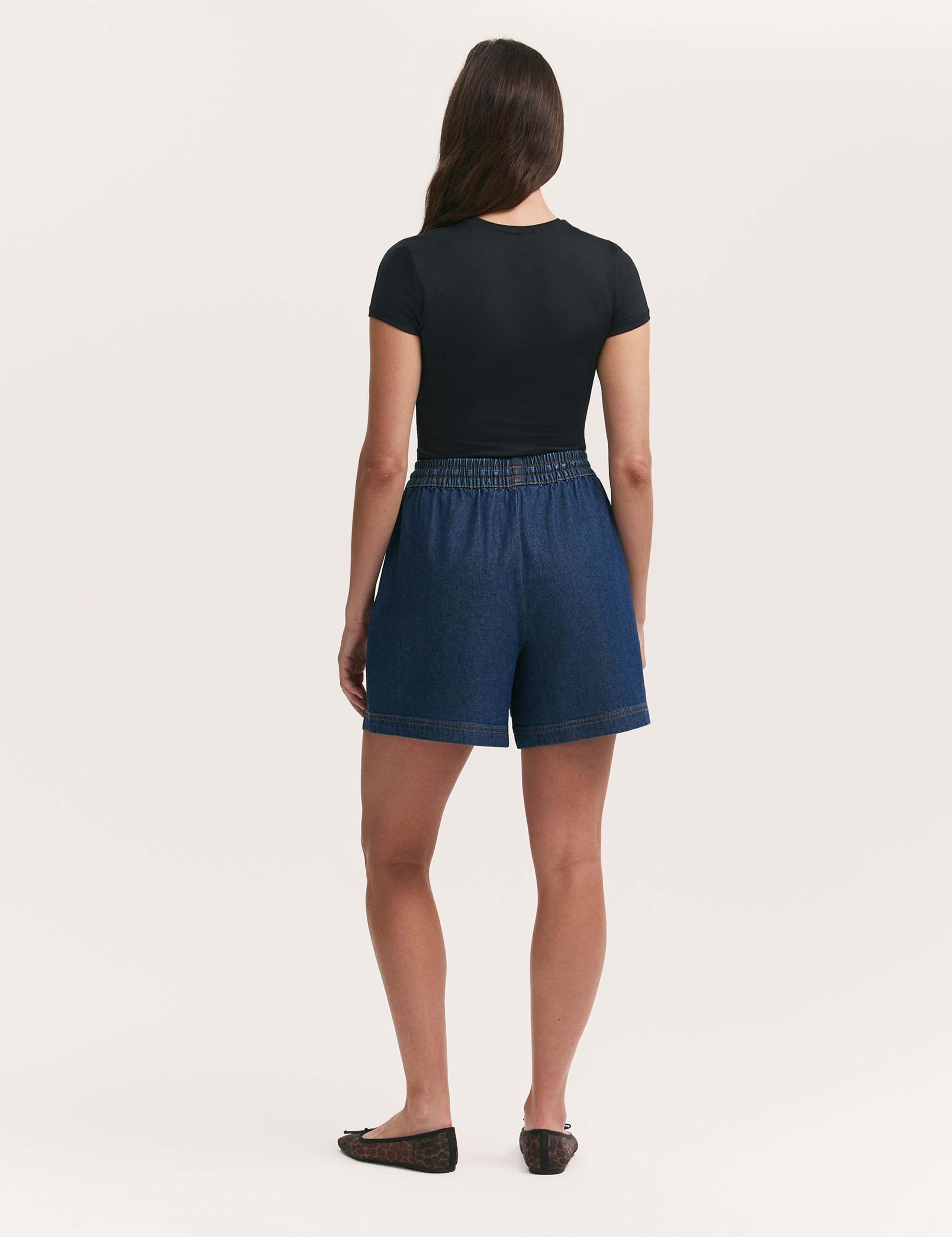 Pure Cotton Denim Shorts 4 of 4