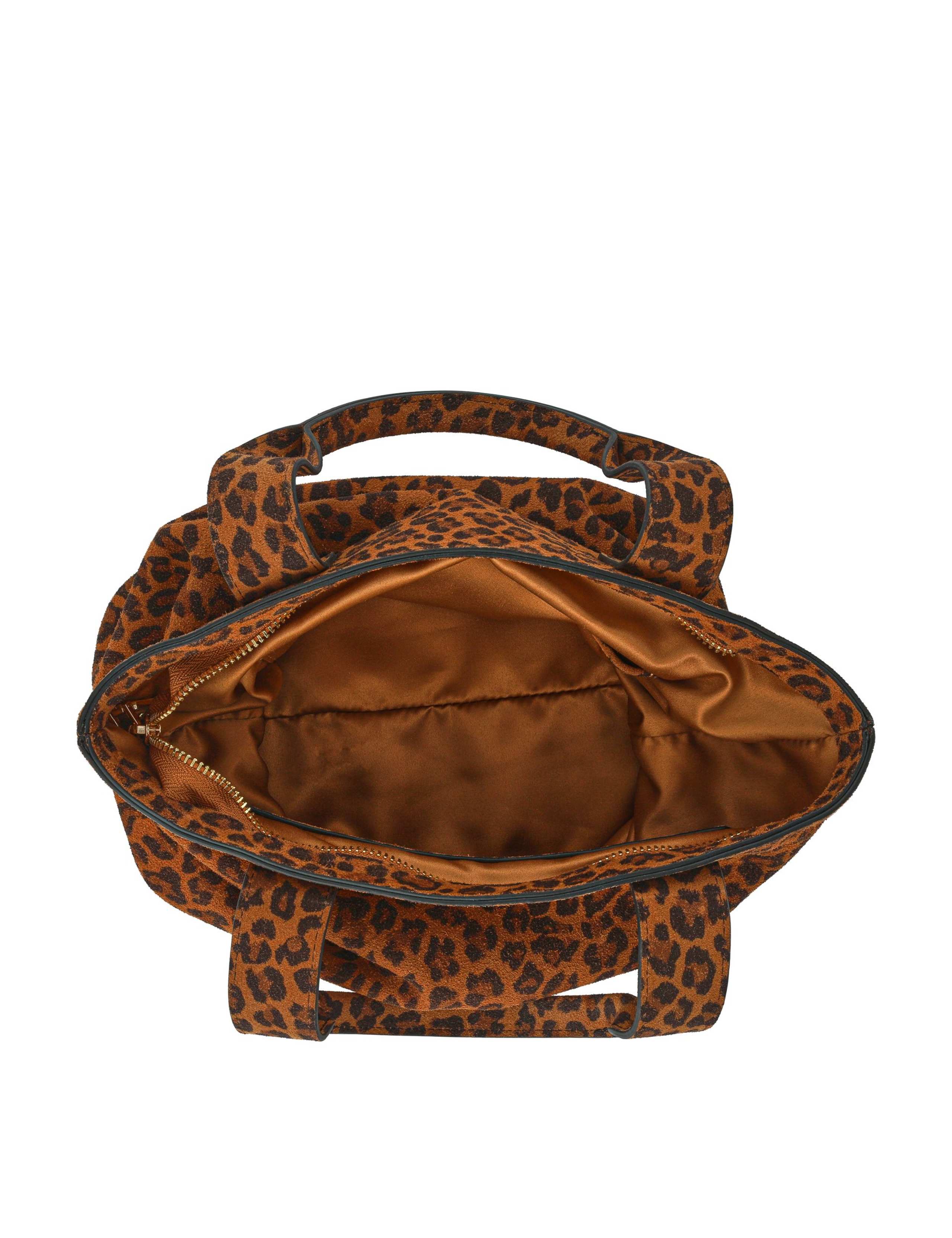 Leather Leopard Print Mini Tote Bag 2 of 4