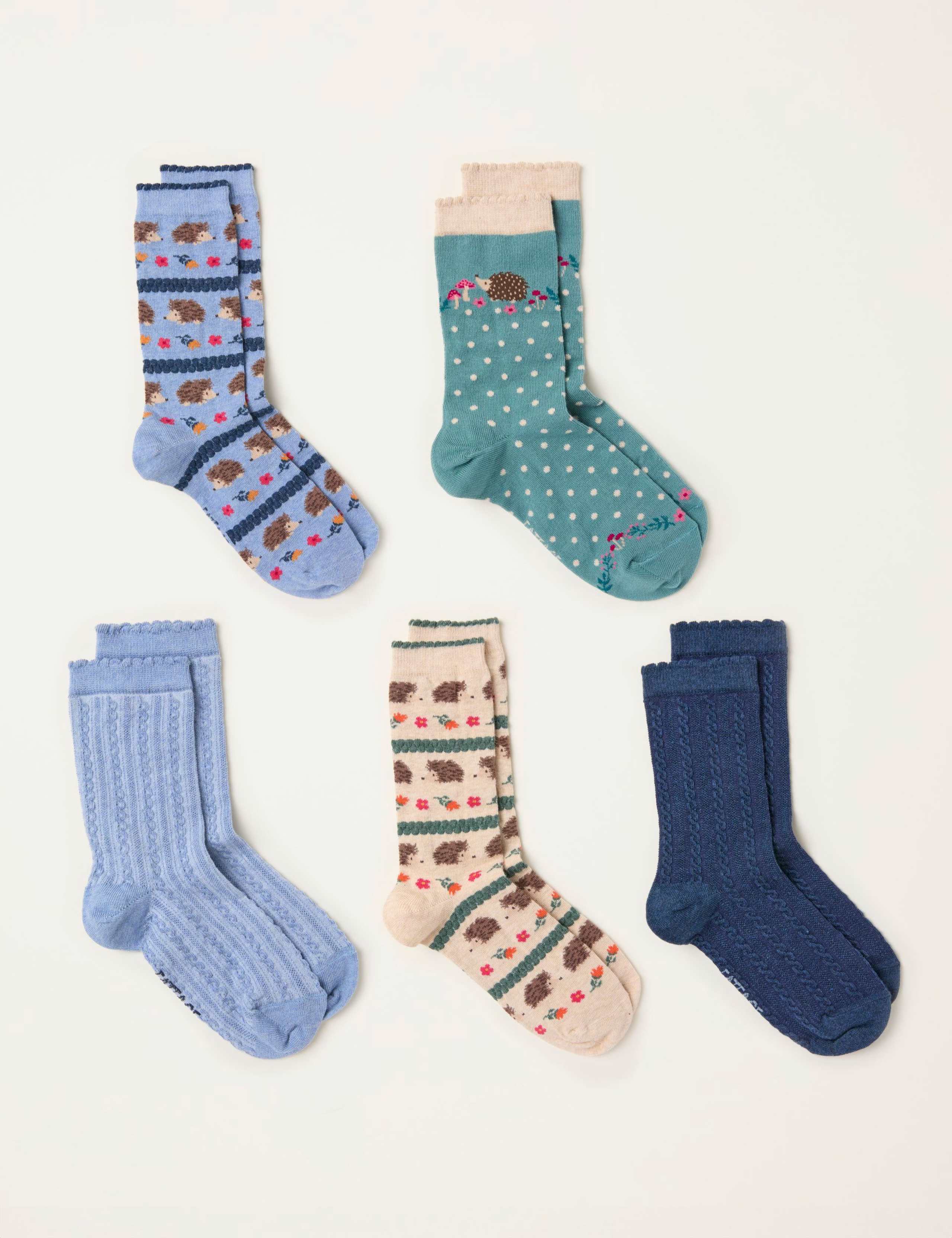 2pk Cotton Rich Patterned Ankle Socks 2 of 2