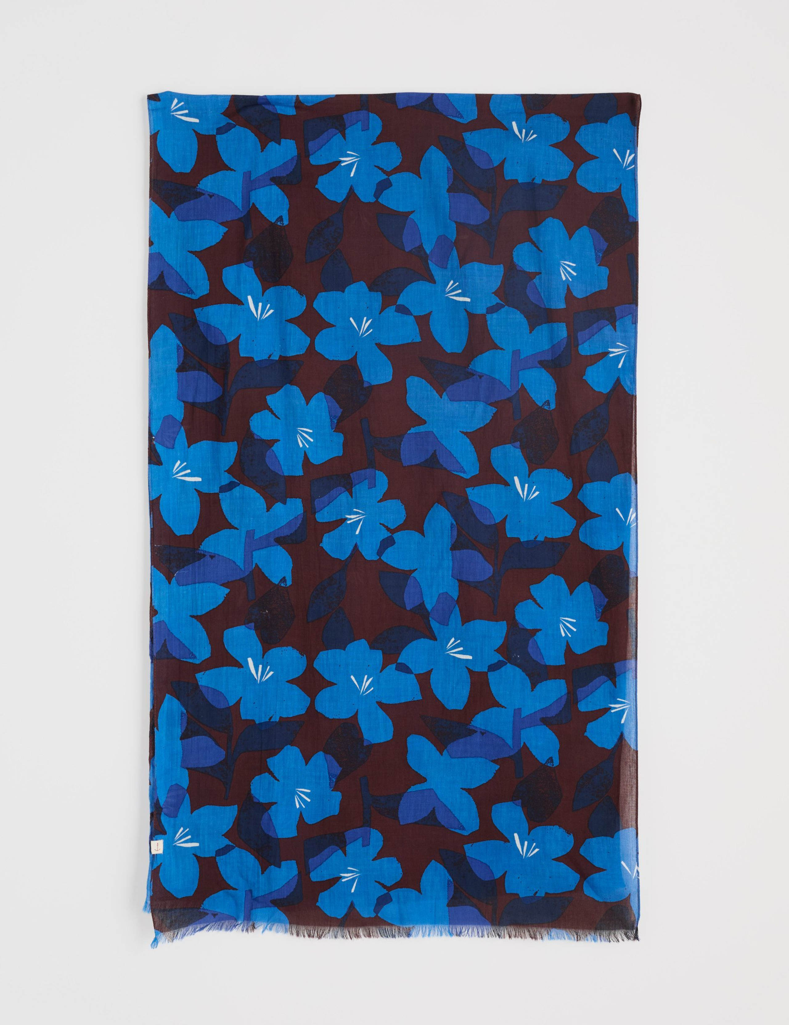 Cotton Blend Printed Floral Scarf 2 of 6