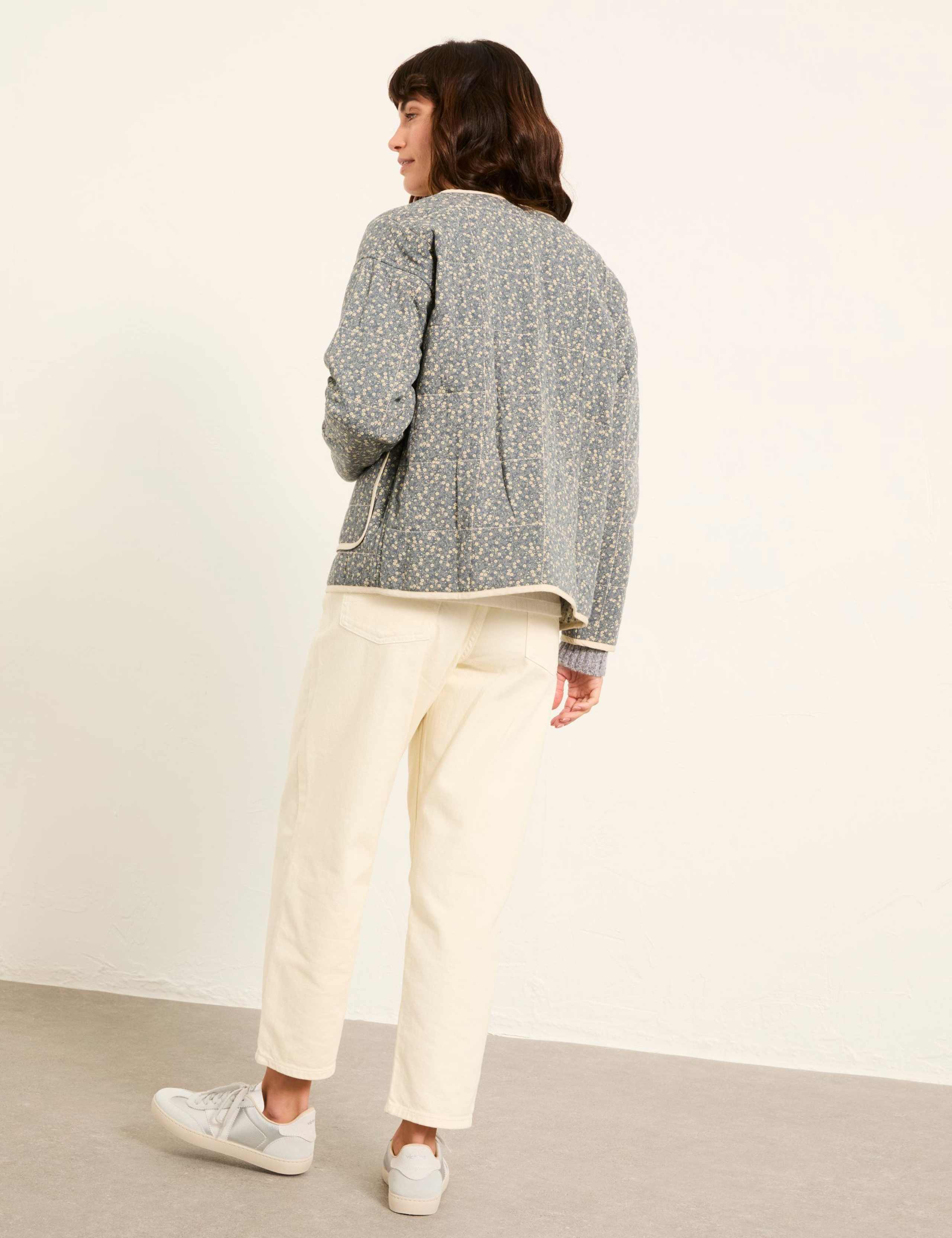 Floral Quilted Collarless Jacket 3 of 5