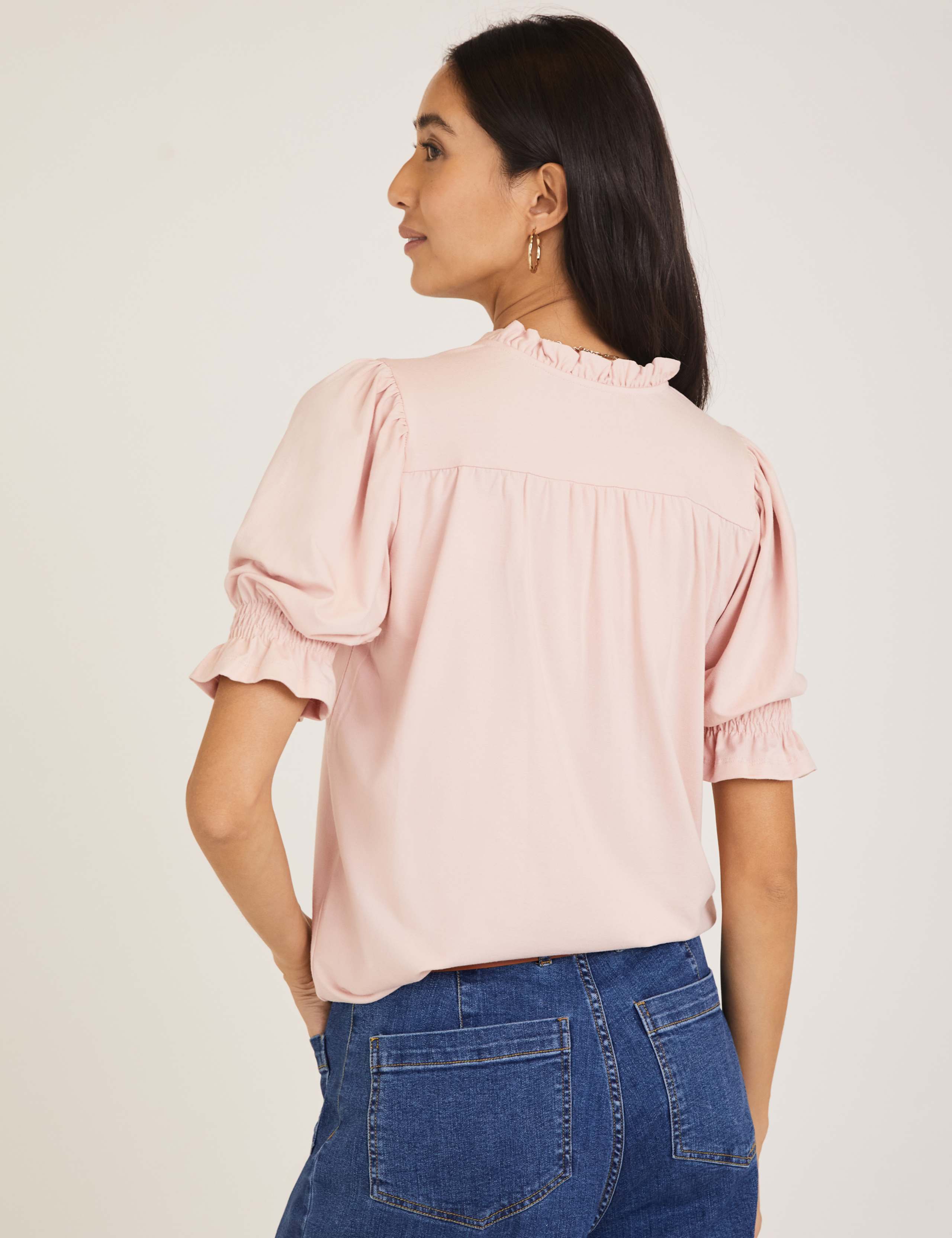 Notch Neck Frill Detail Blouse 3 of 4