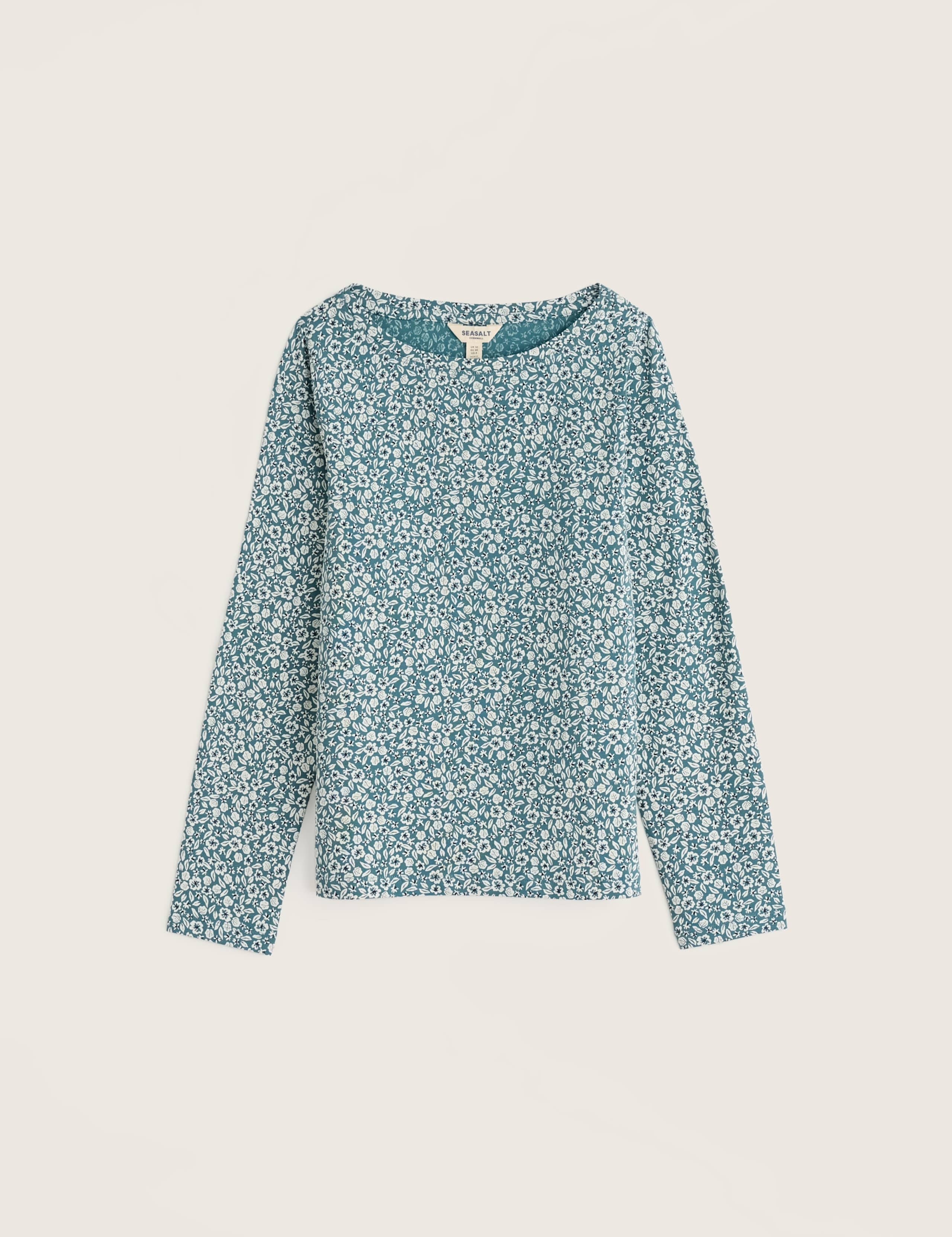 Cotton Rich Floral Round Neck Top 2 of 5