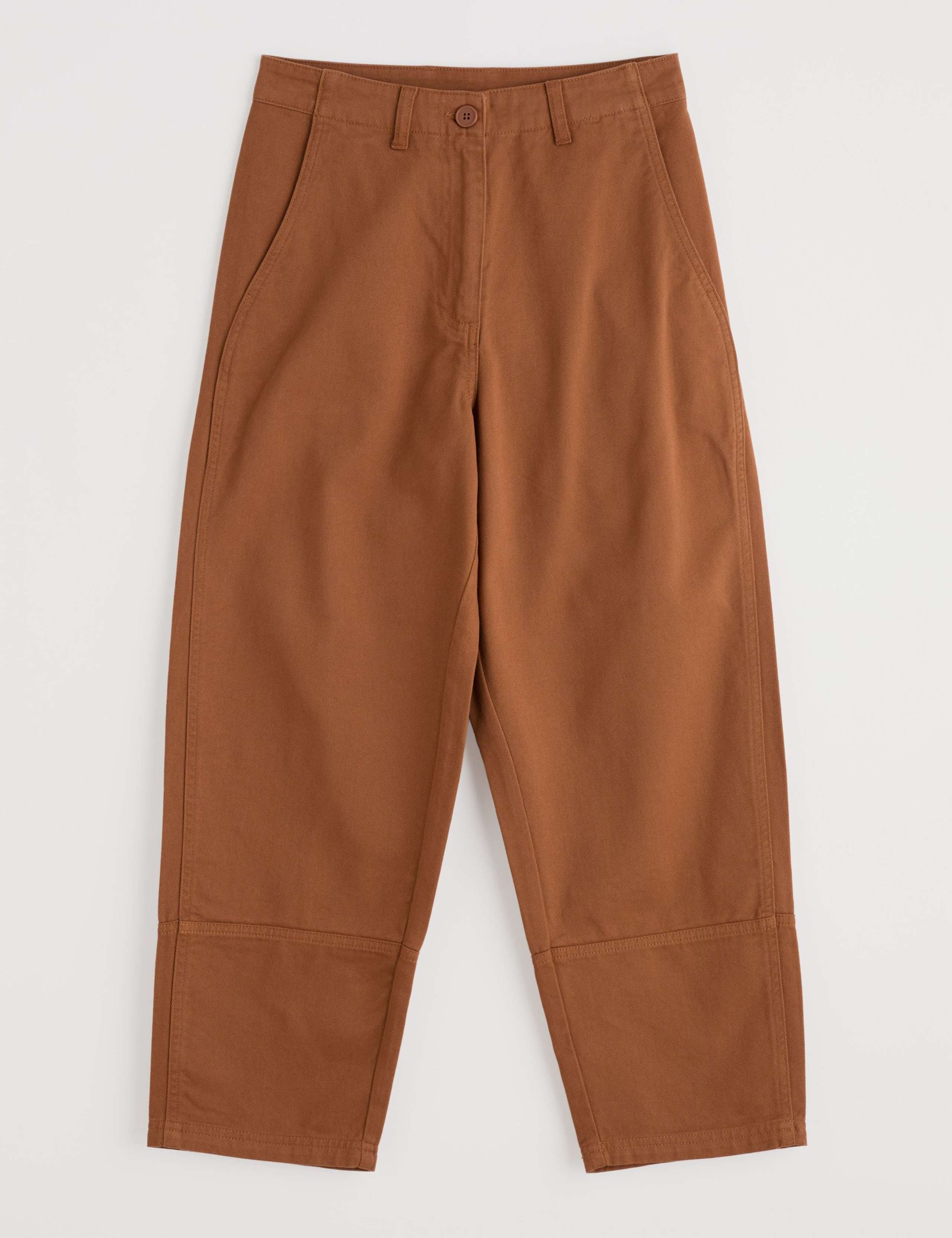Pure Cotton Barrel Leg Cropped Trousers 2 of 5
