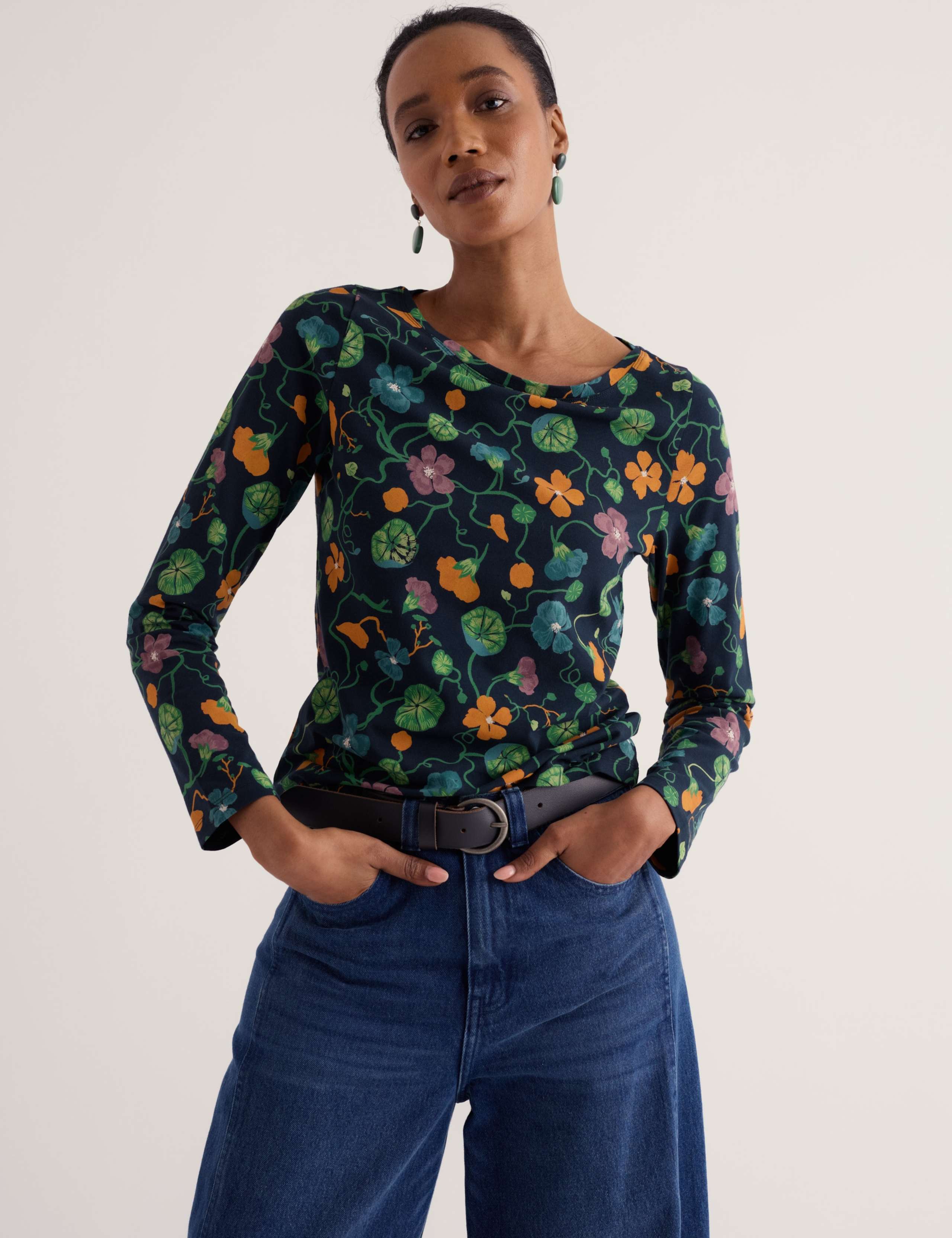 Cotton Rich Floral Fitted Top 3 of 5