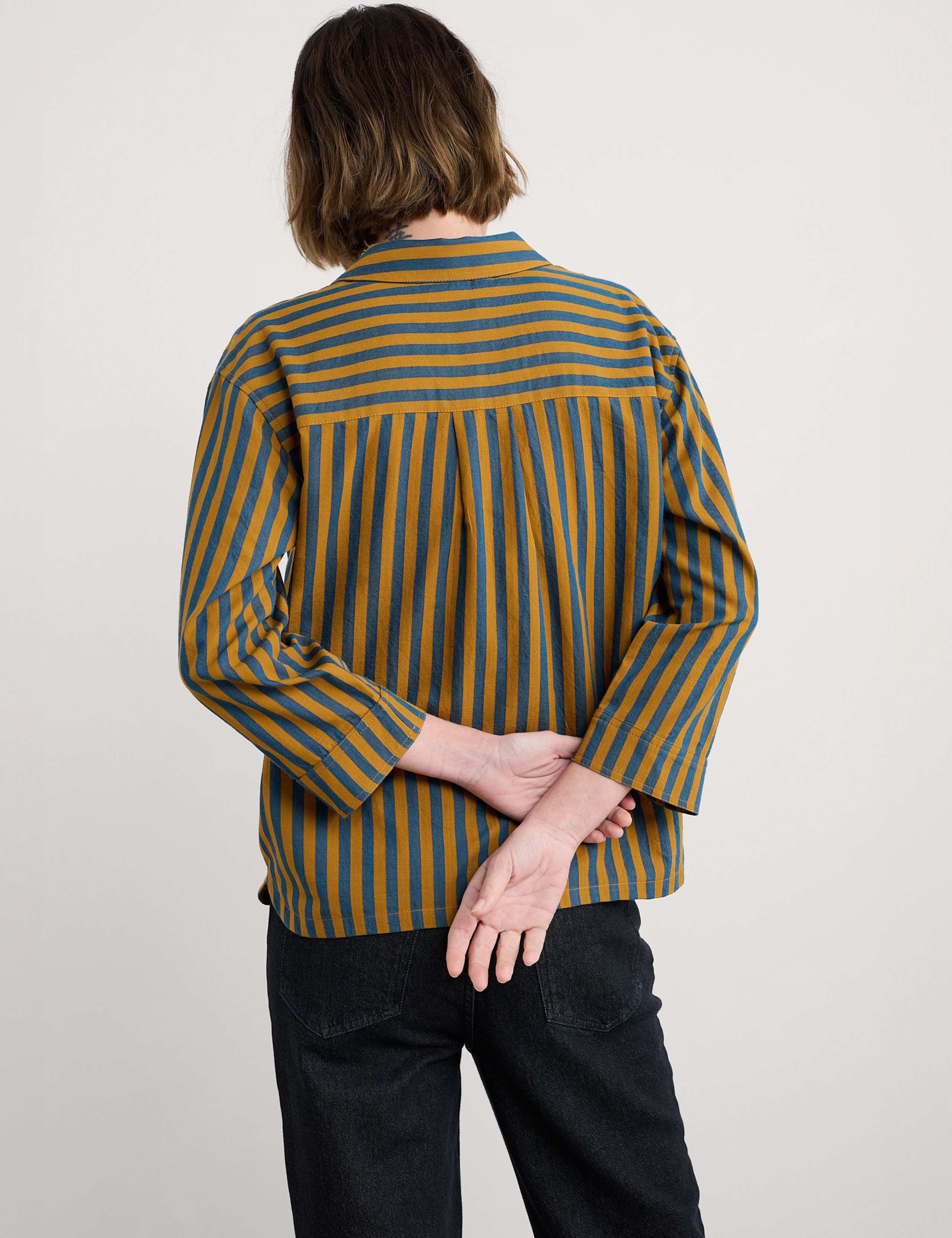 Pure Cotton Striped Collared Shirt 3 of 5