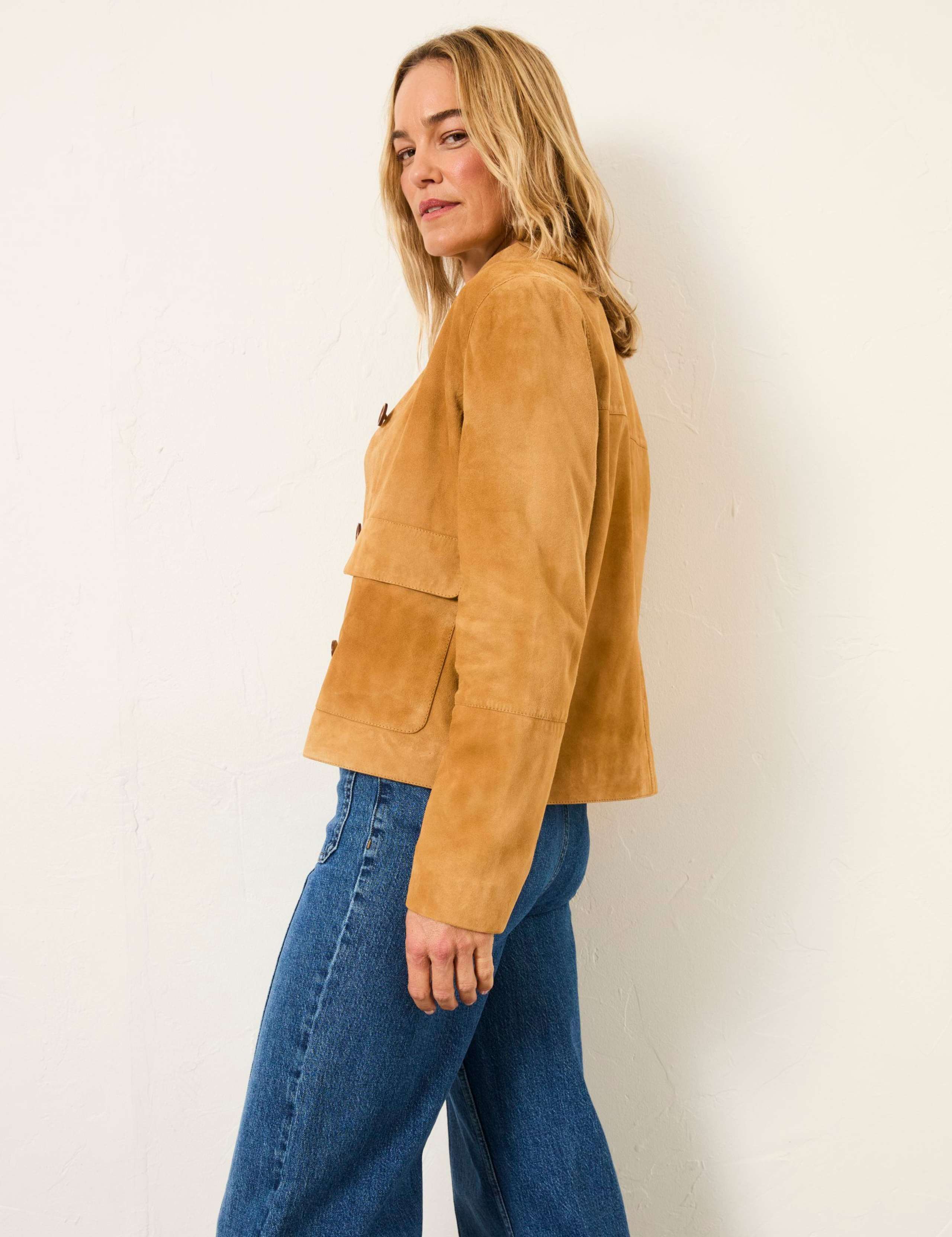 Suede Collared Short Jacket 4 of 6