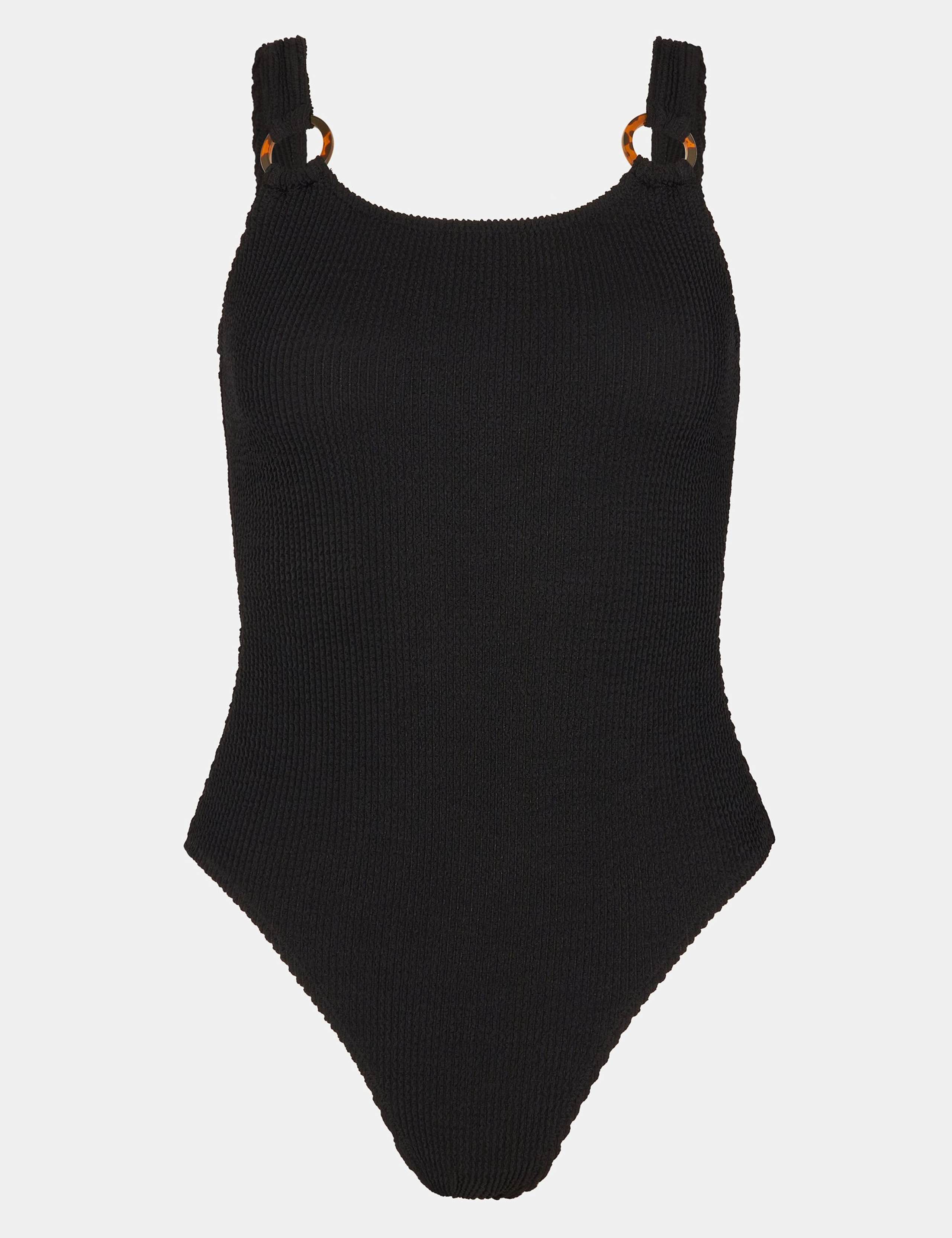 Crinkle Ring Detail Square Neck Swimsuit 2 of 5