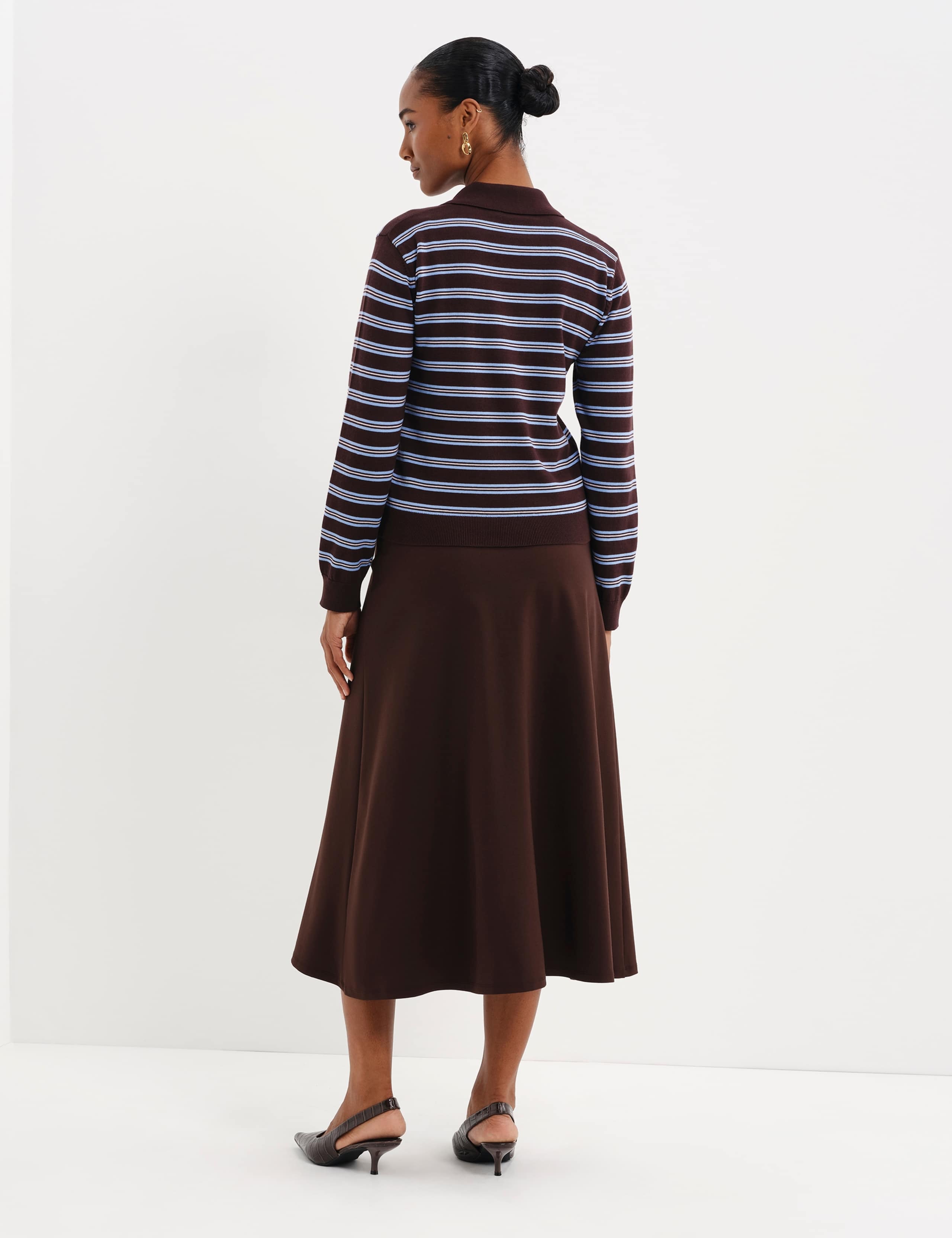 Organic Cotton Striped Collared Jumper 4 of 10
