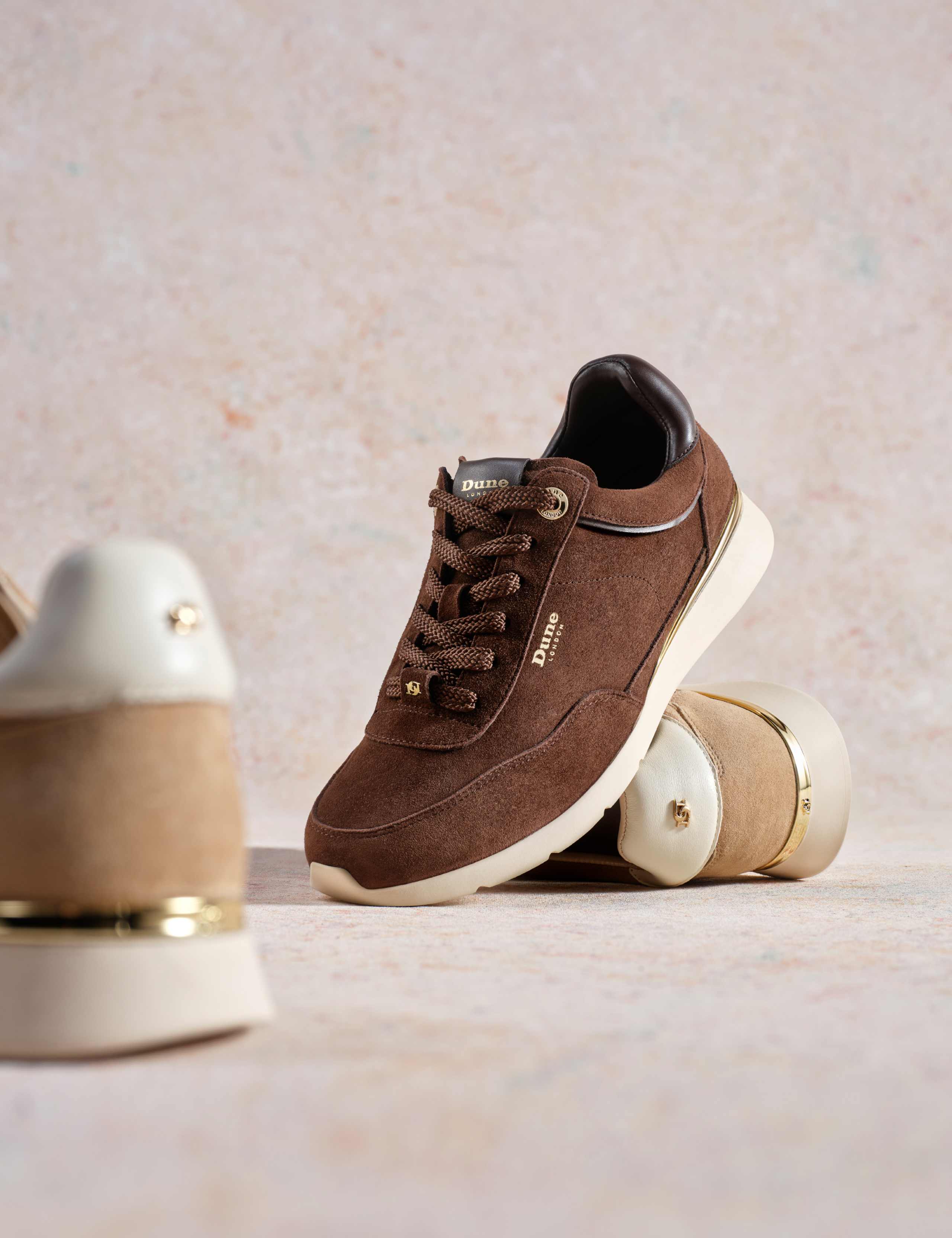 Suede Lace Up Hardware Detail Trainers 7 of 7