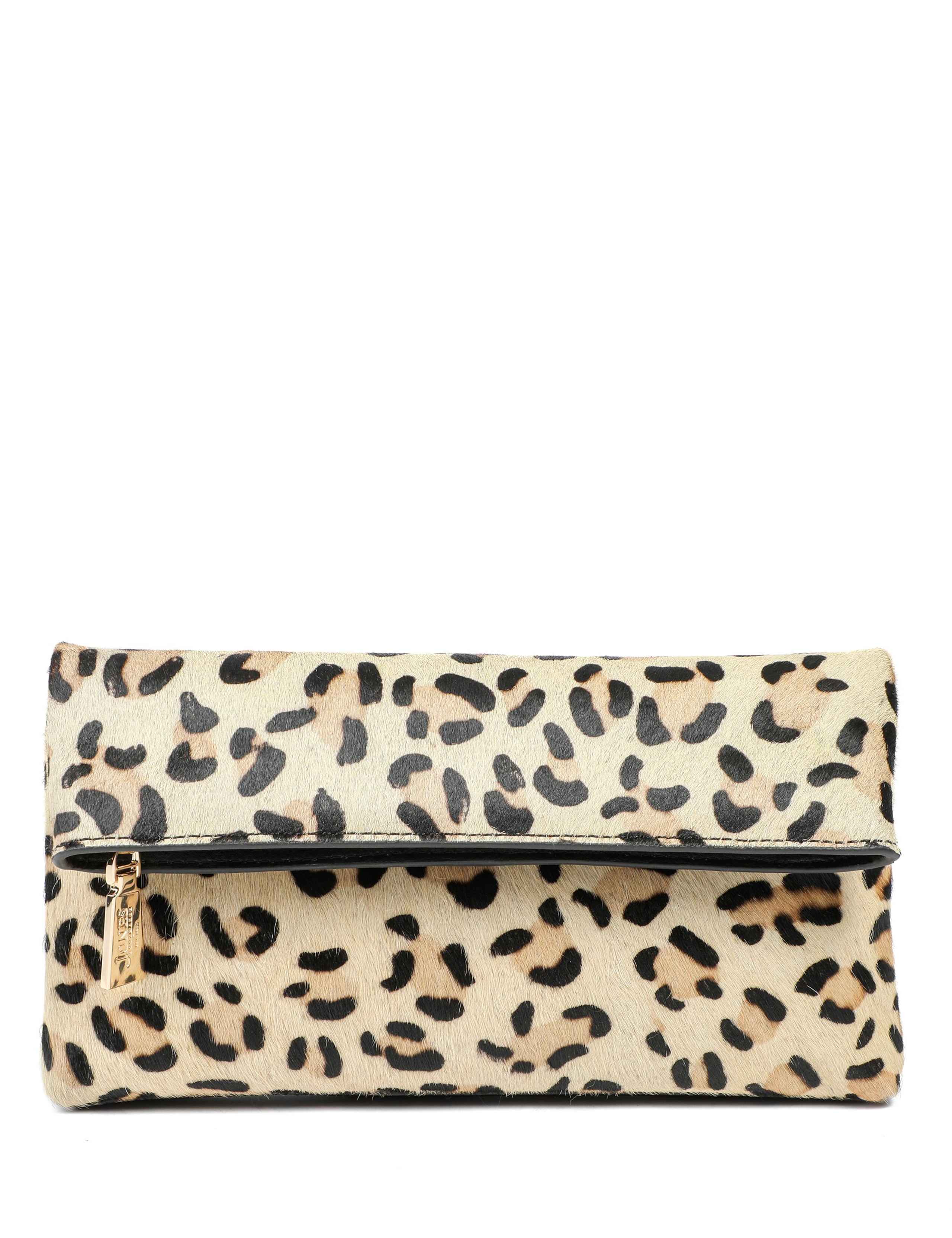 Leather Animal Print Zip Detail Grab Bag 1 of 4