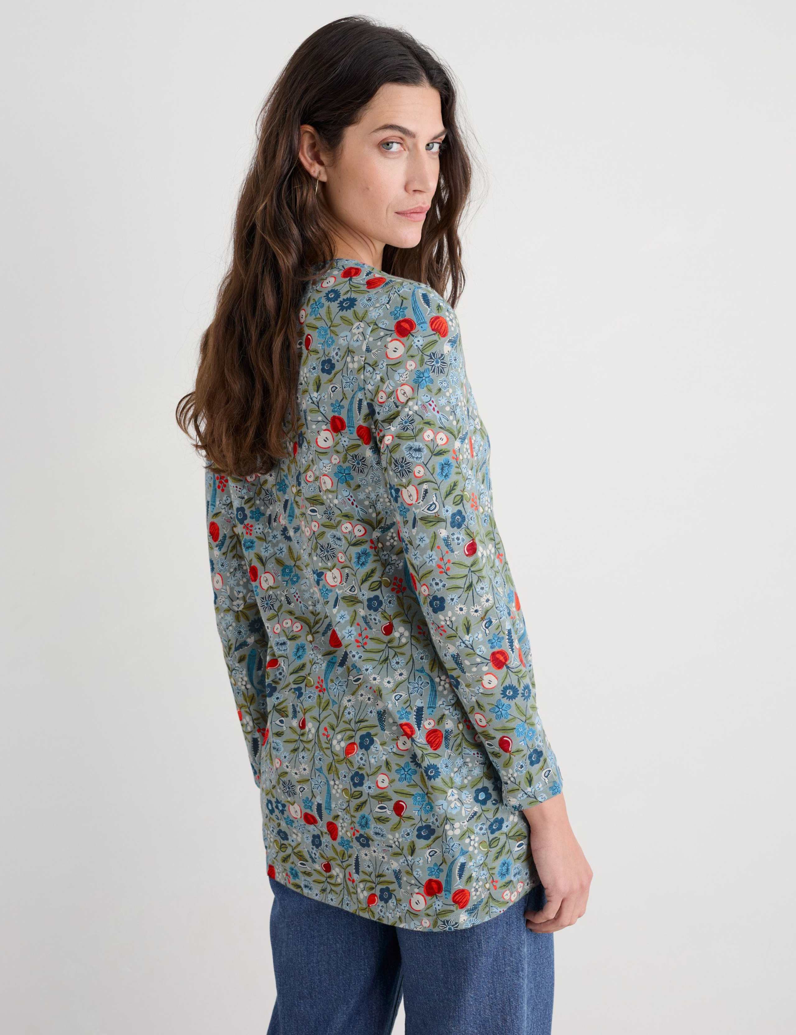 Pure Cotton Floral Tunic 3 of 5