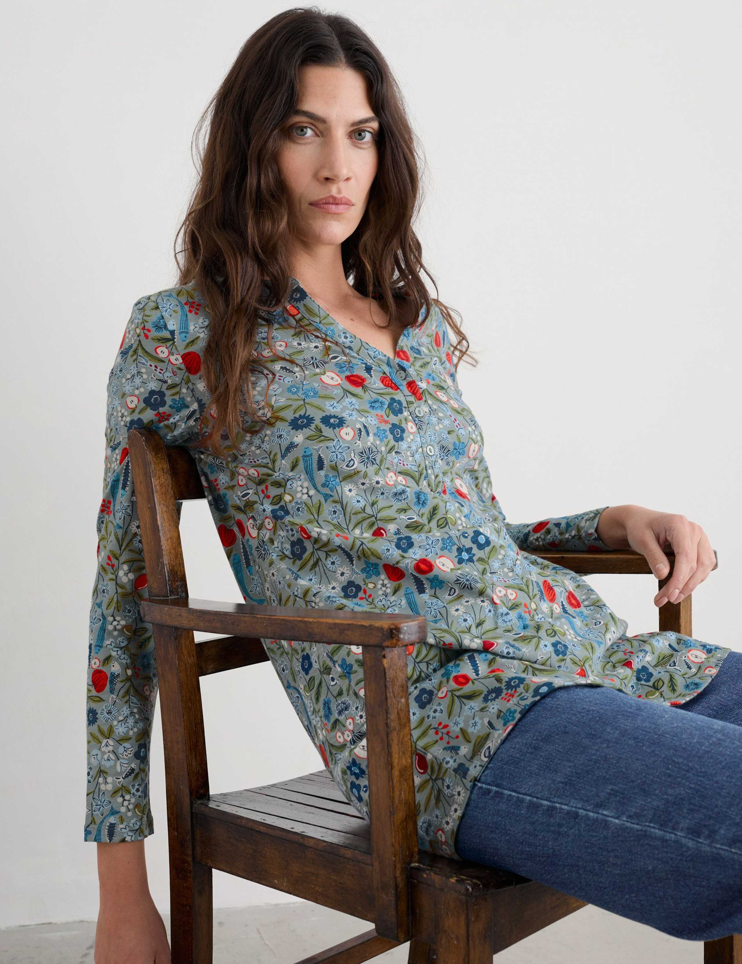 Pure Cotton Floral Tunic 4 of 5