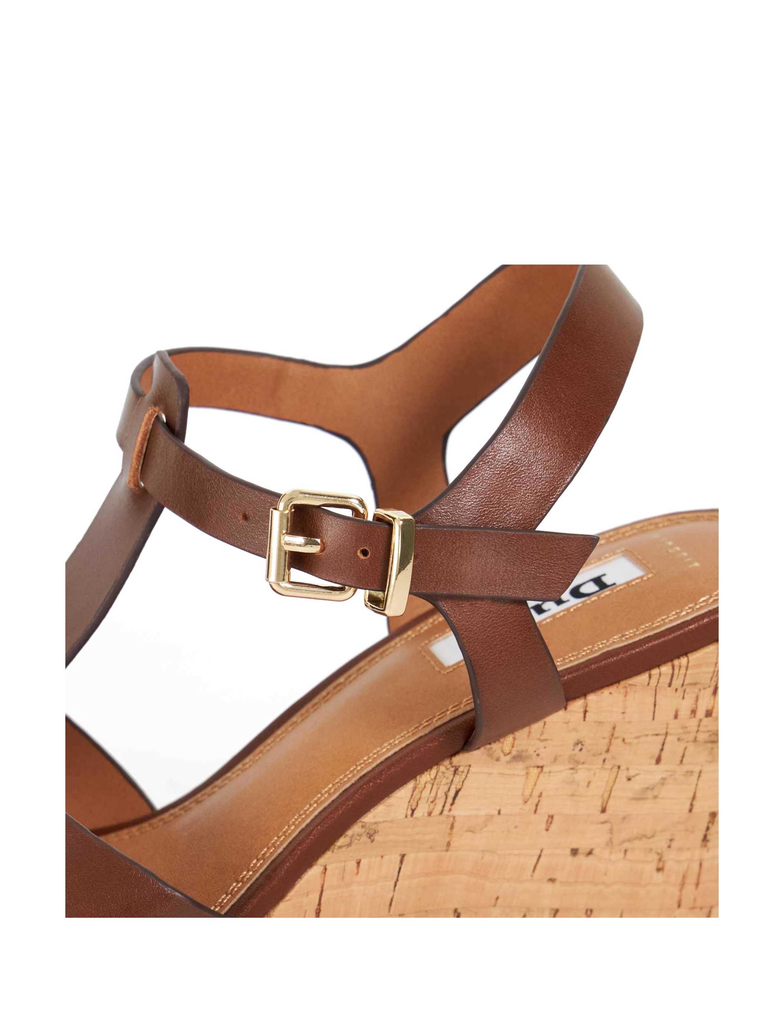 Wide Fit Leather Wedge Sandals 4 of 5