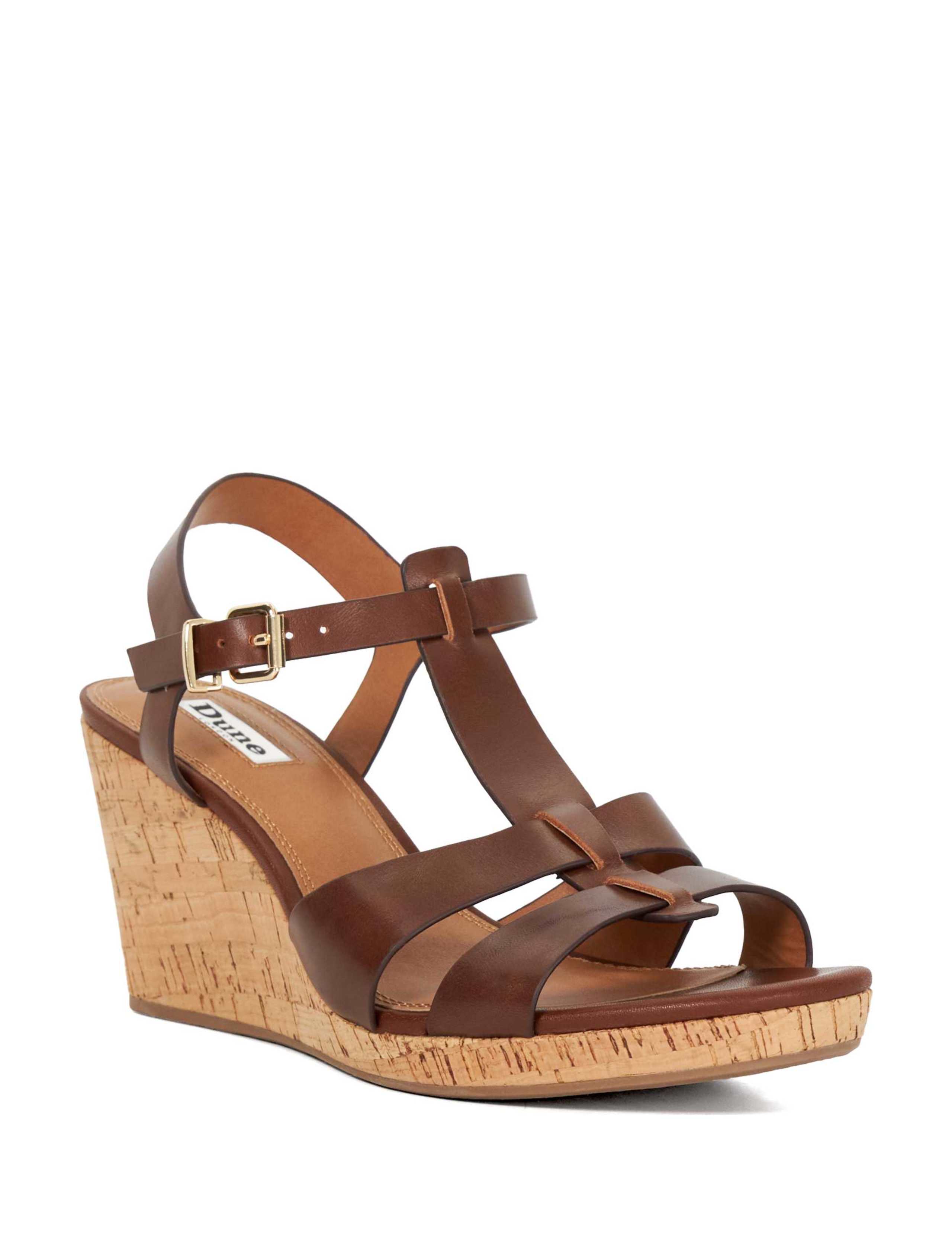 Wide Fit Leather Wedge Sandals 5 of 5