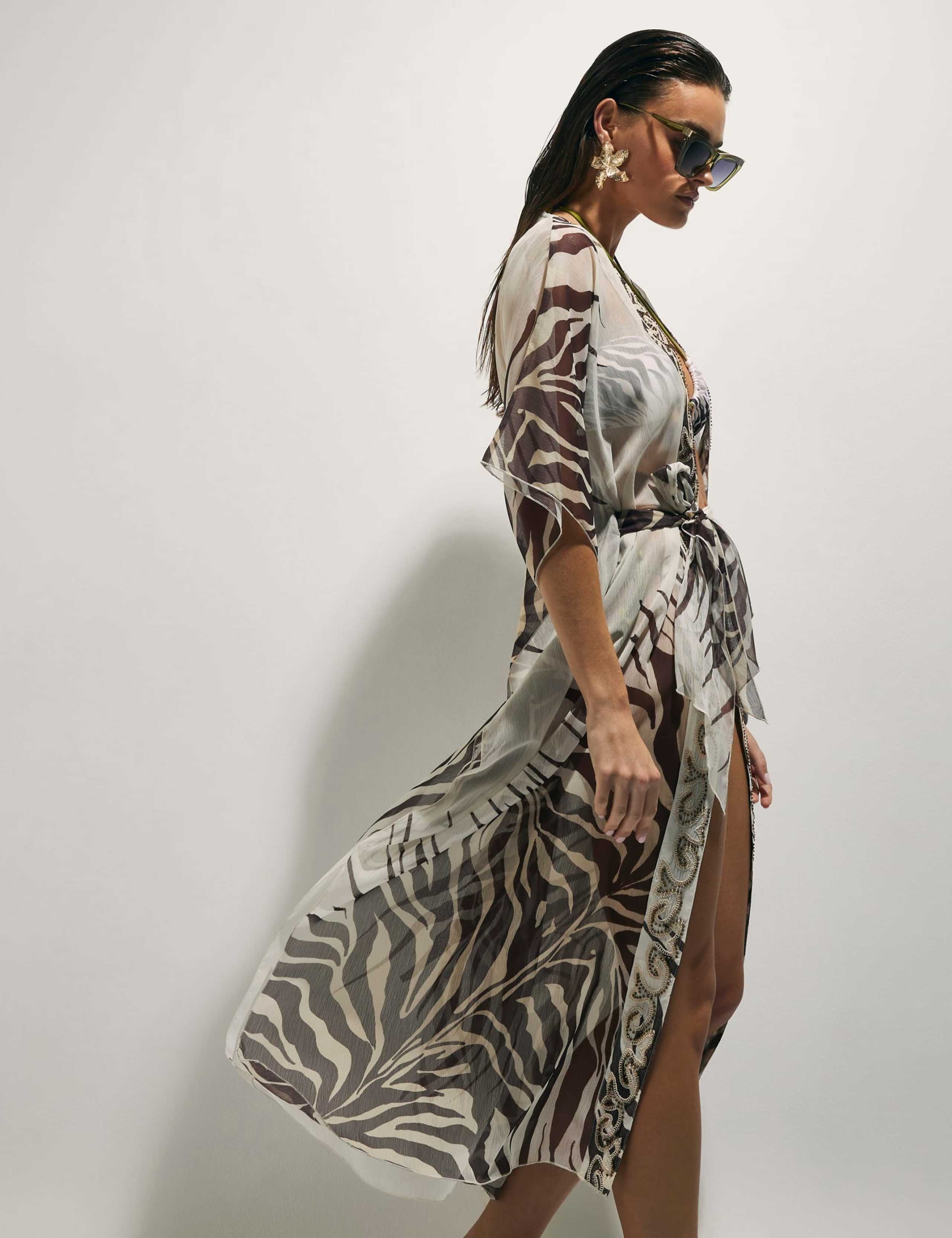 Animal Print Kaftan Beach Dress 4 of 4