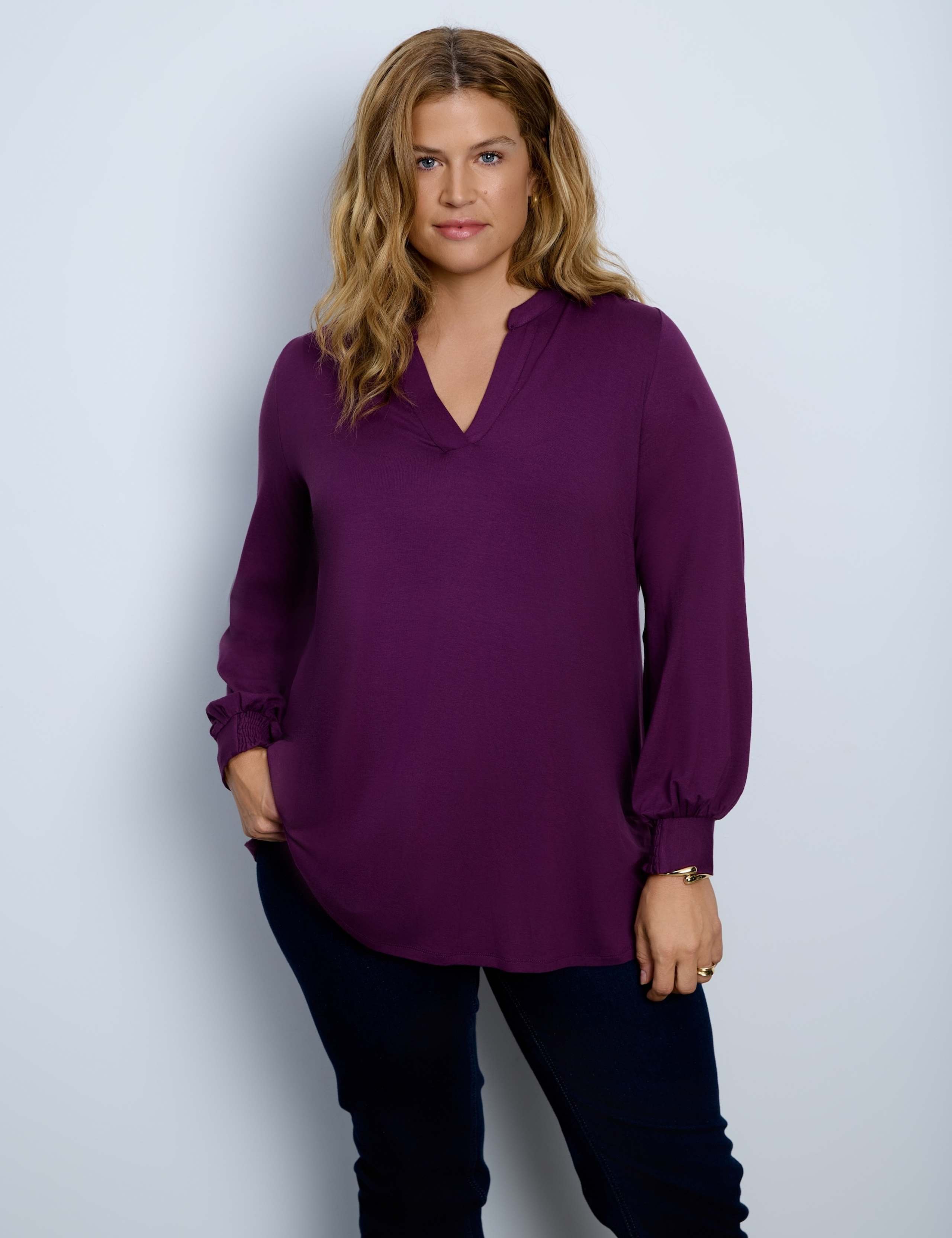 Jersey V-Neck Top 3 of 5