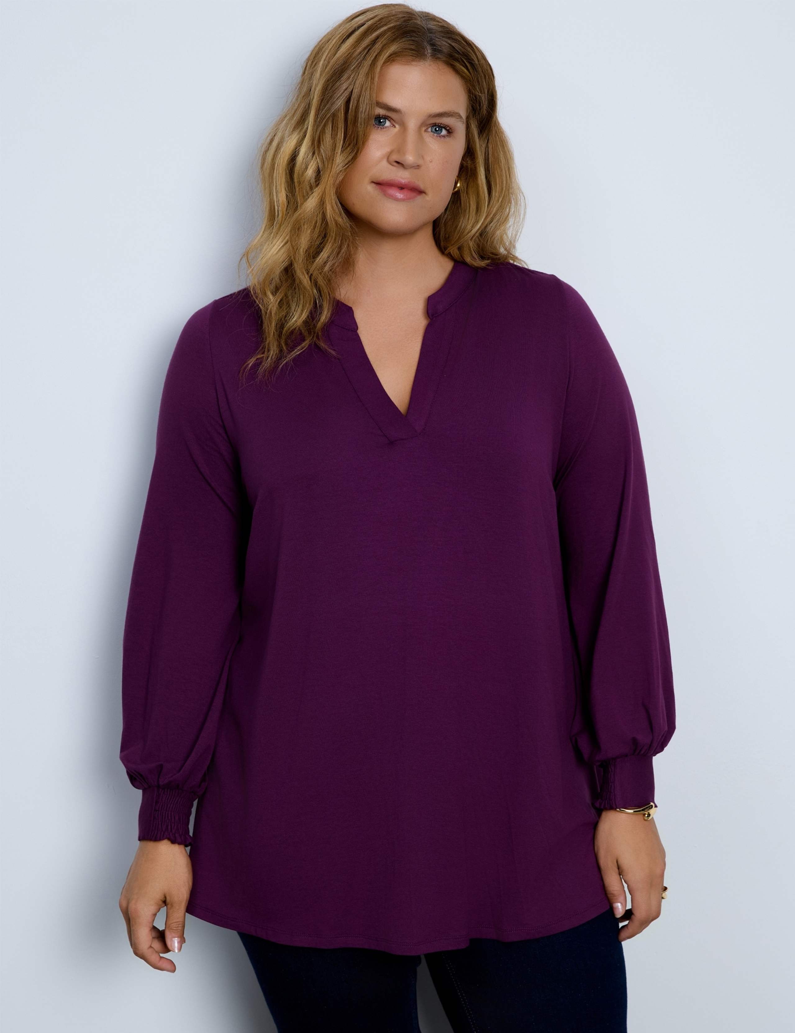 Jersey V-Neck Top 4 of 5
