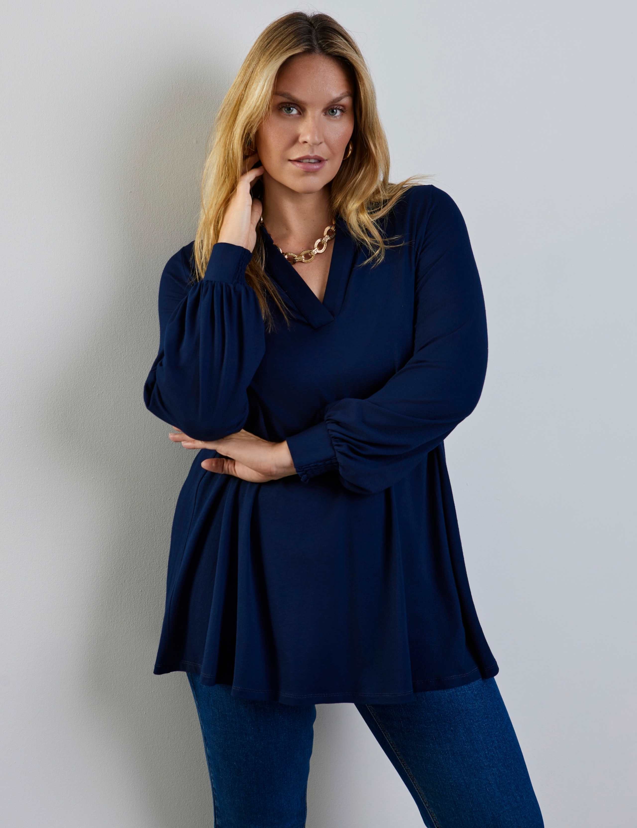 Jersey V-Neck Top 2 of 5