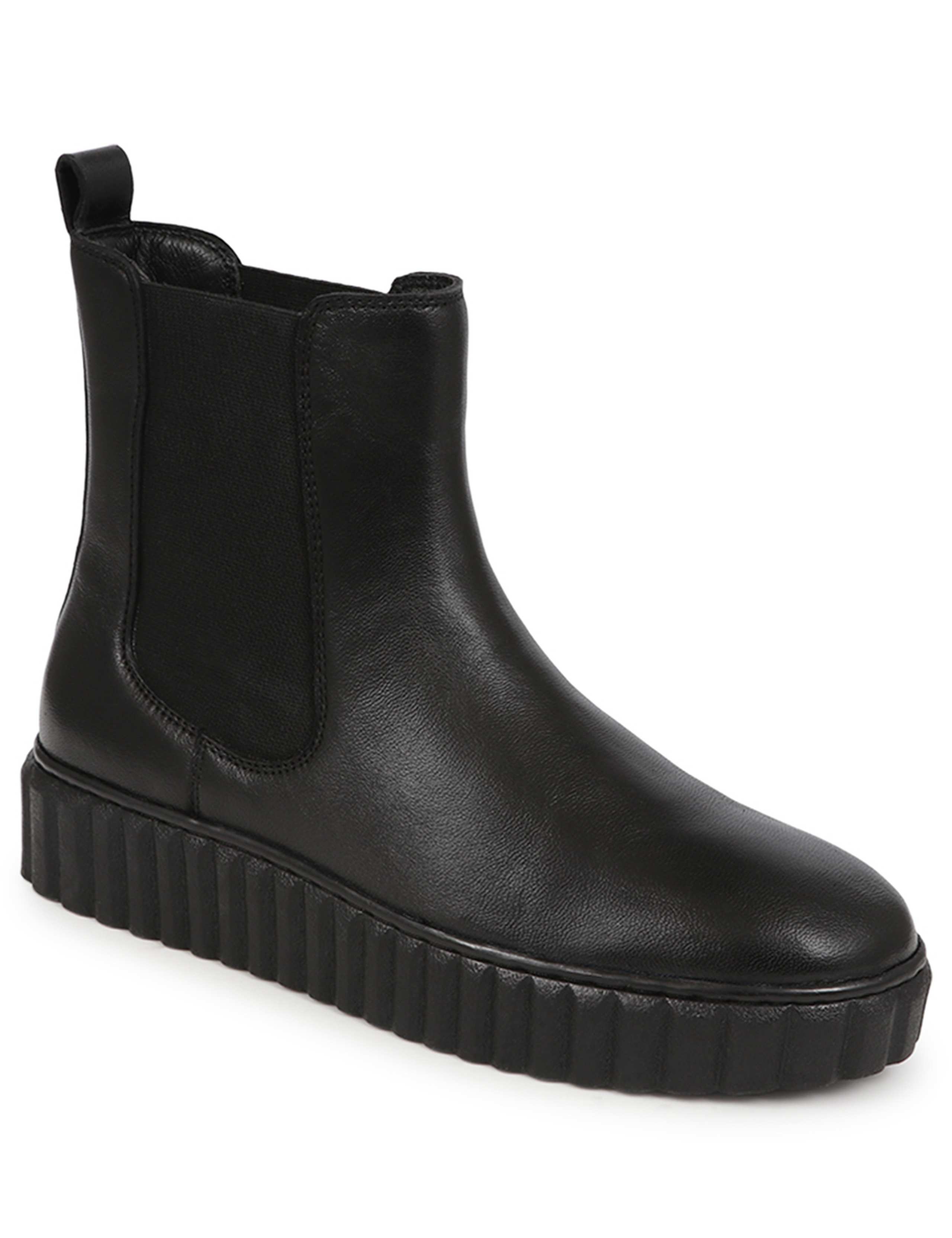 Leather Chelsea Flatform Ankle Boots 5 of 7