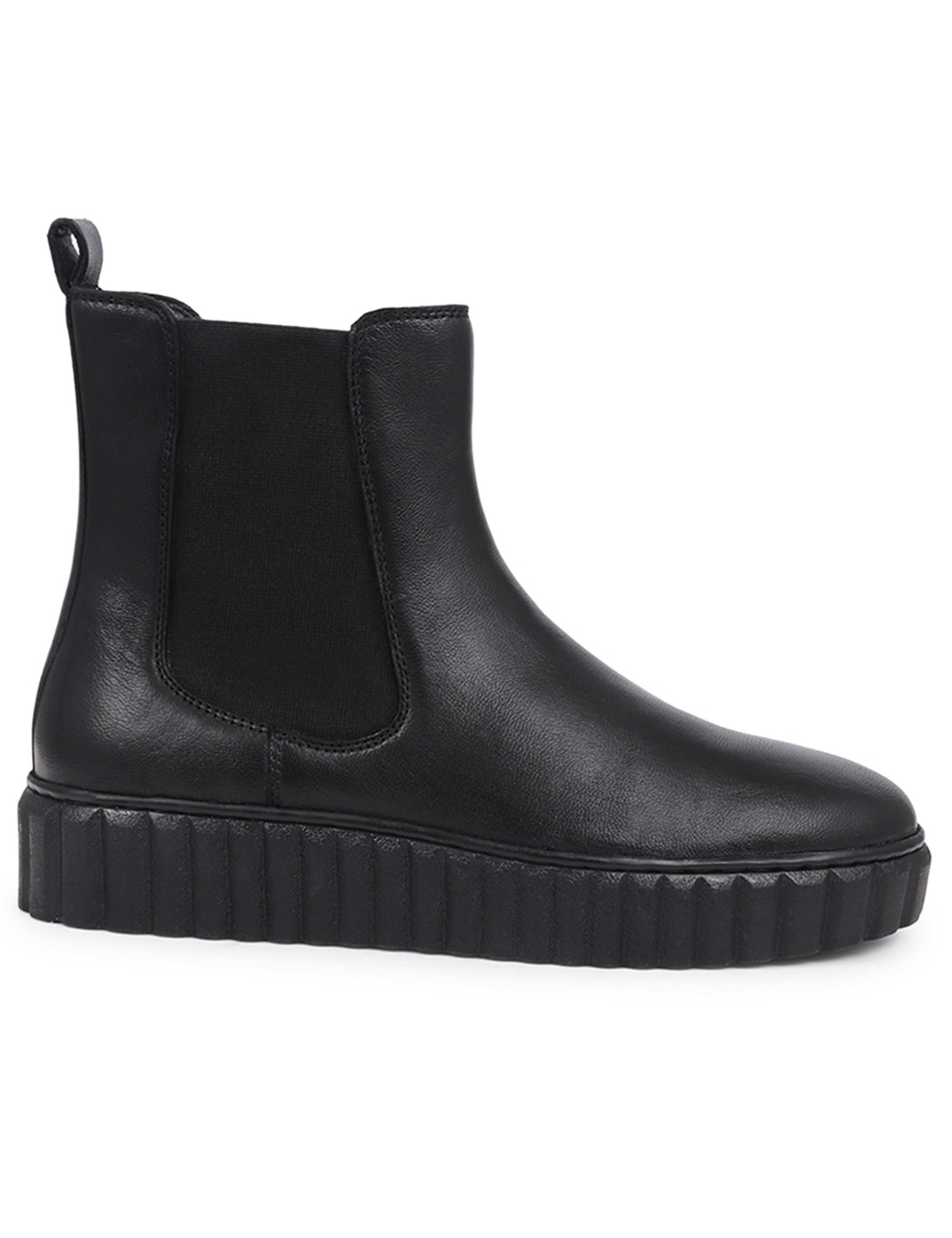 Leather Chelsea Flatform Ankle Boots 2 of 7