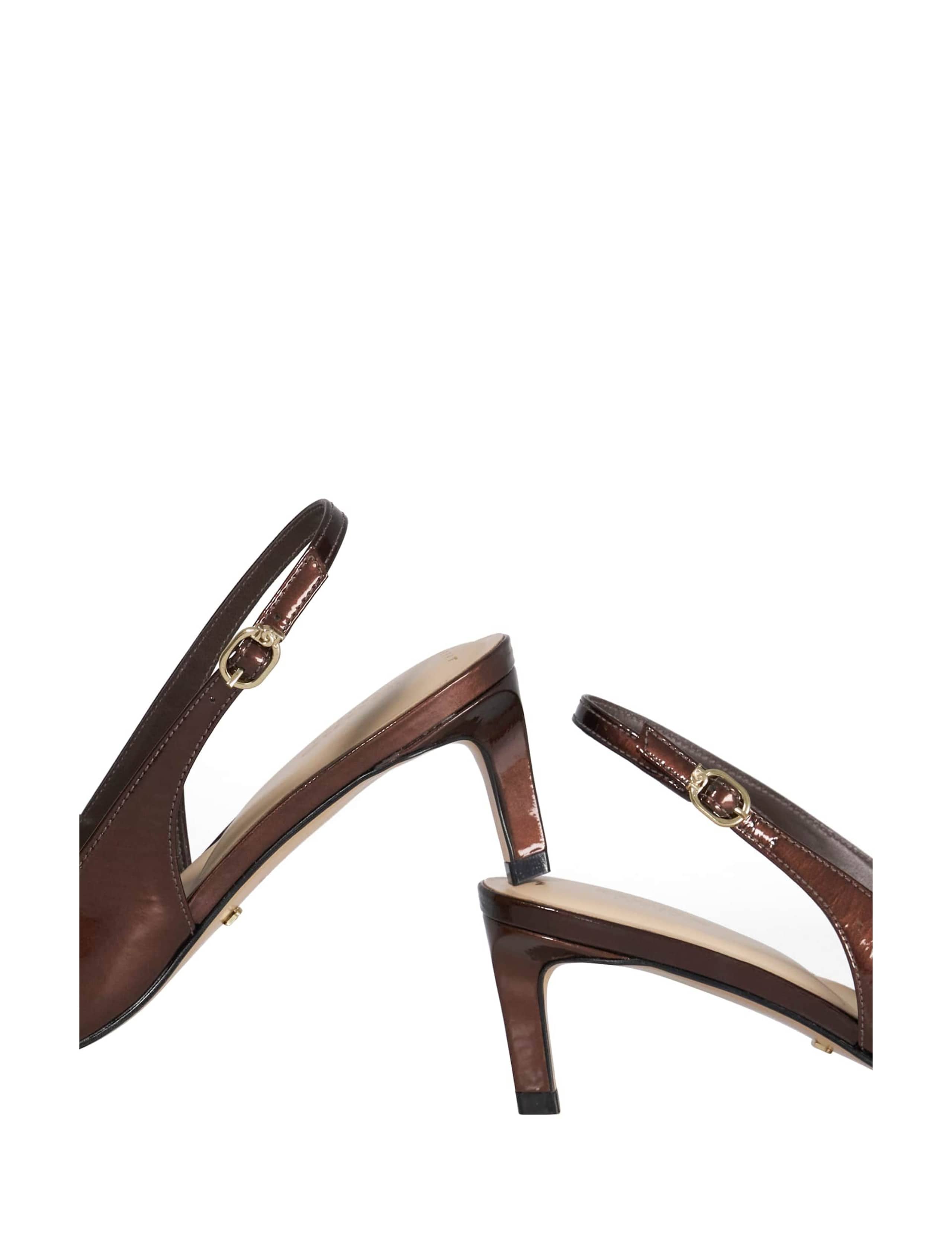 Wide Fit Slip On Kitten Heel Slingback Shoes 6 of 6