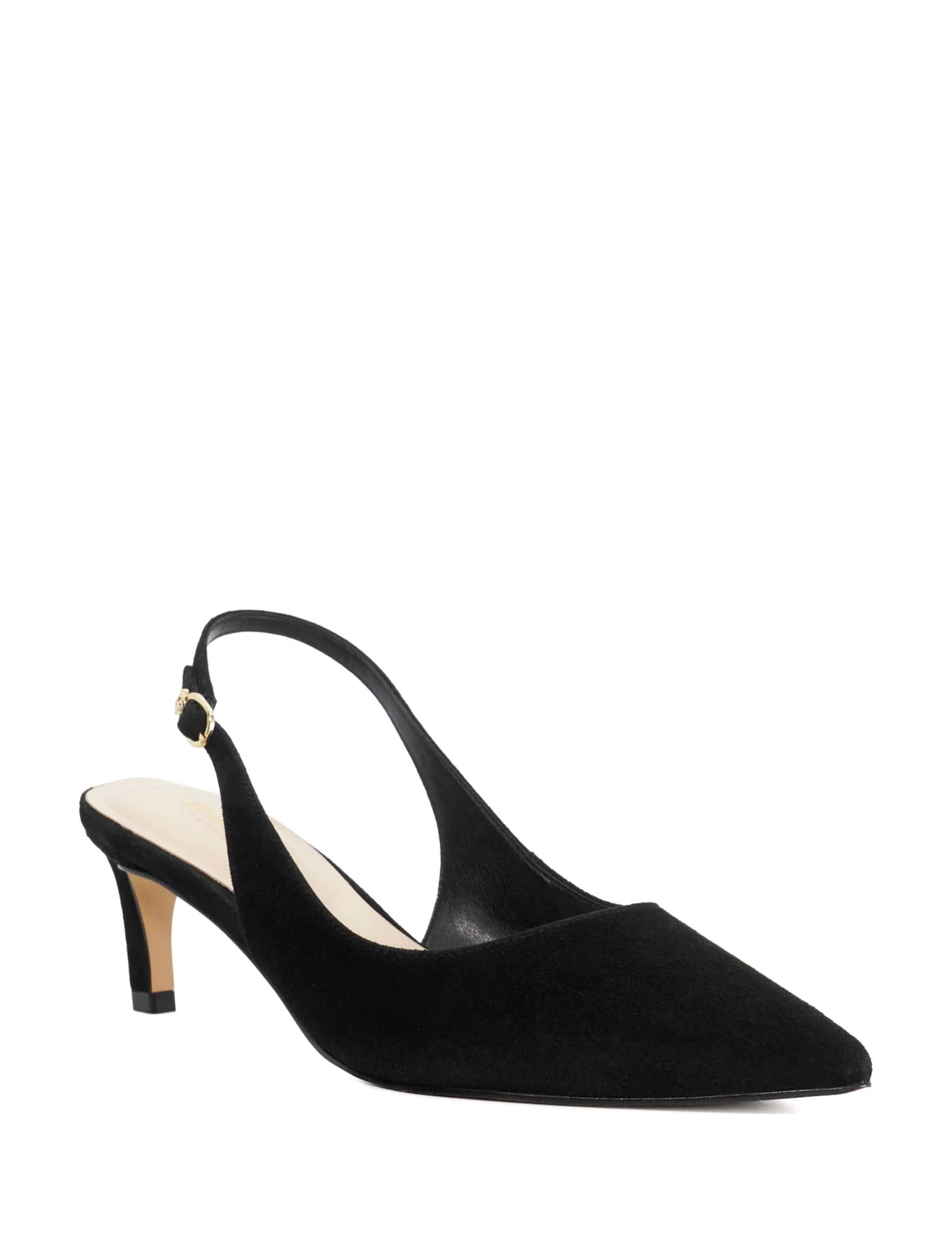 Wide Fit Slip On Kitten Heel Slingback Shoes 2 of 6