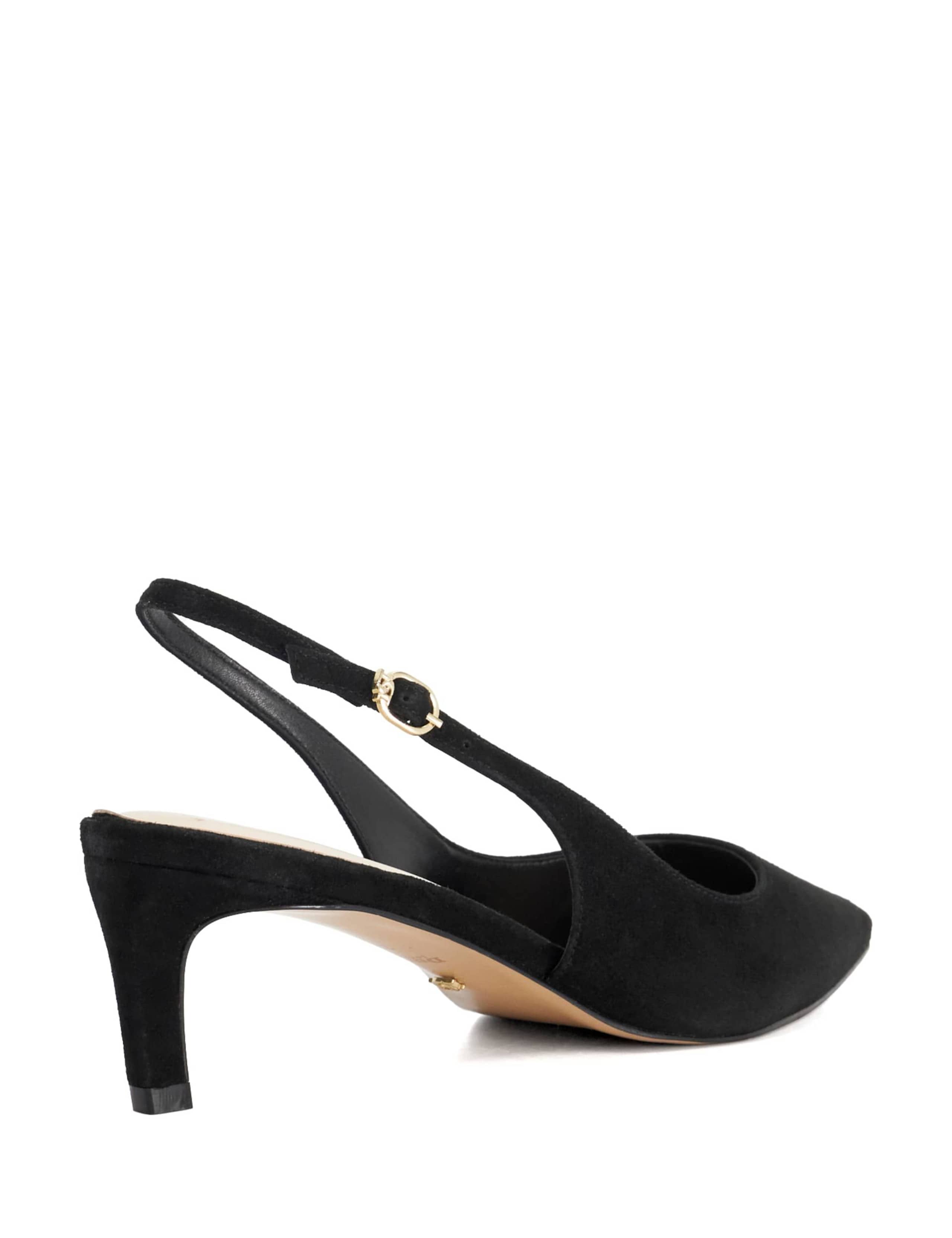 Wide Fit Slip On Kitten Heel Slingback Shoes 3 of 6