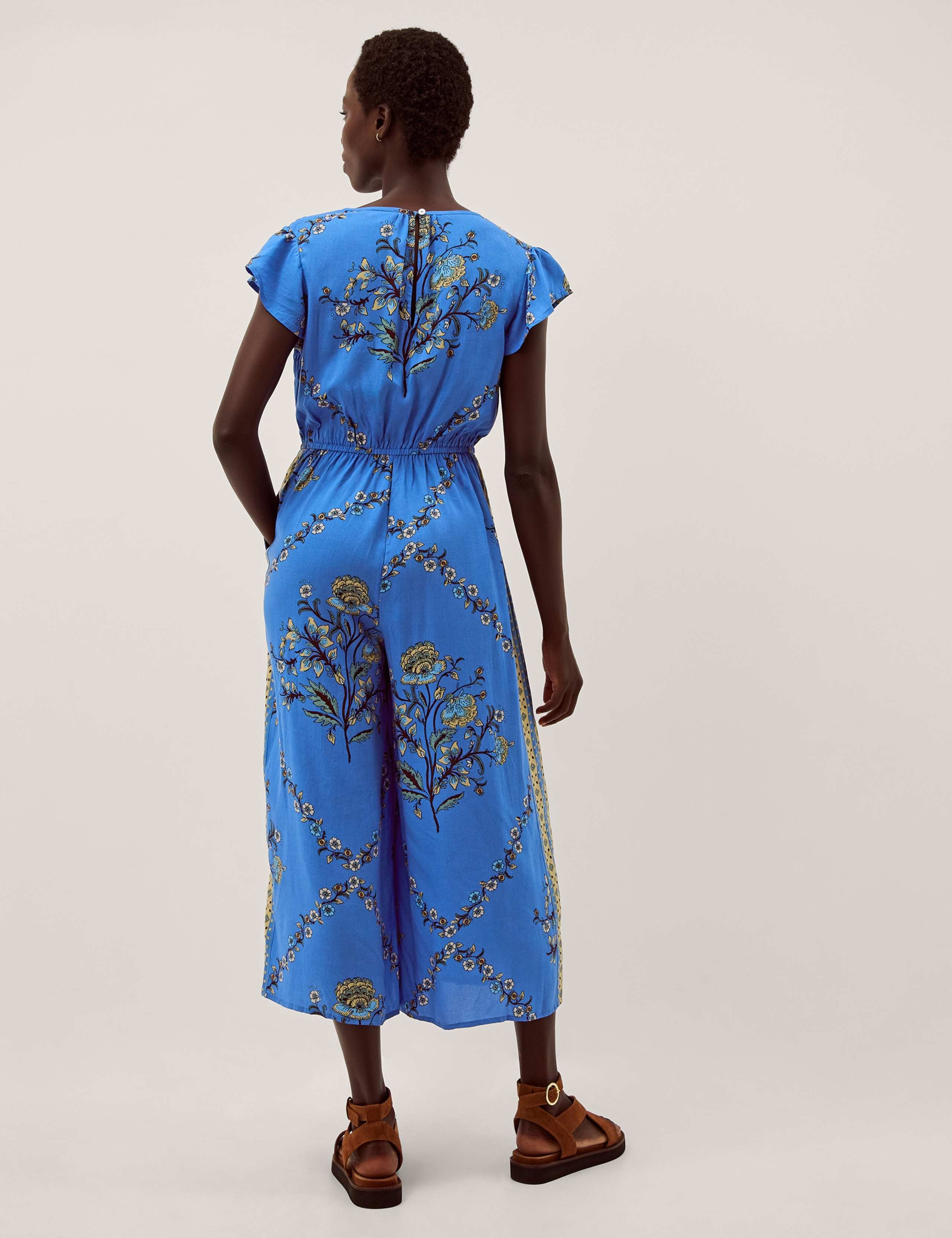 Floral Tie Detail Culotte Jumpsuit 3 of 6