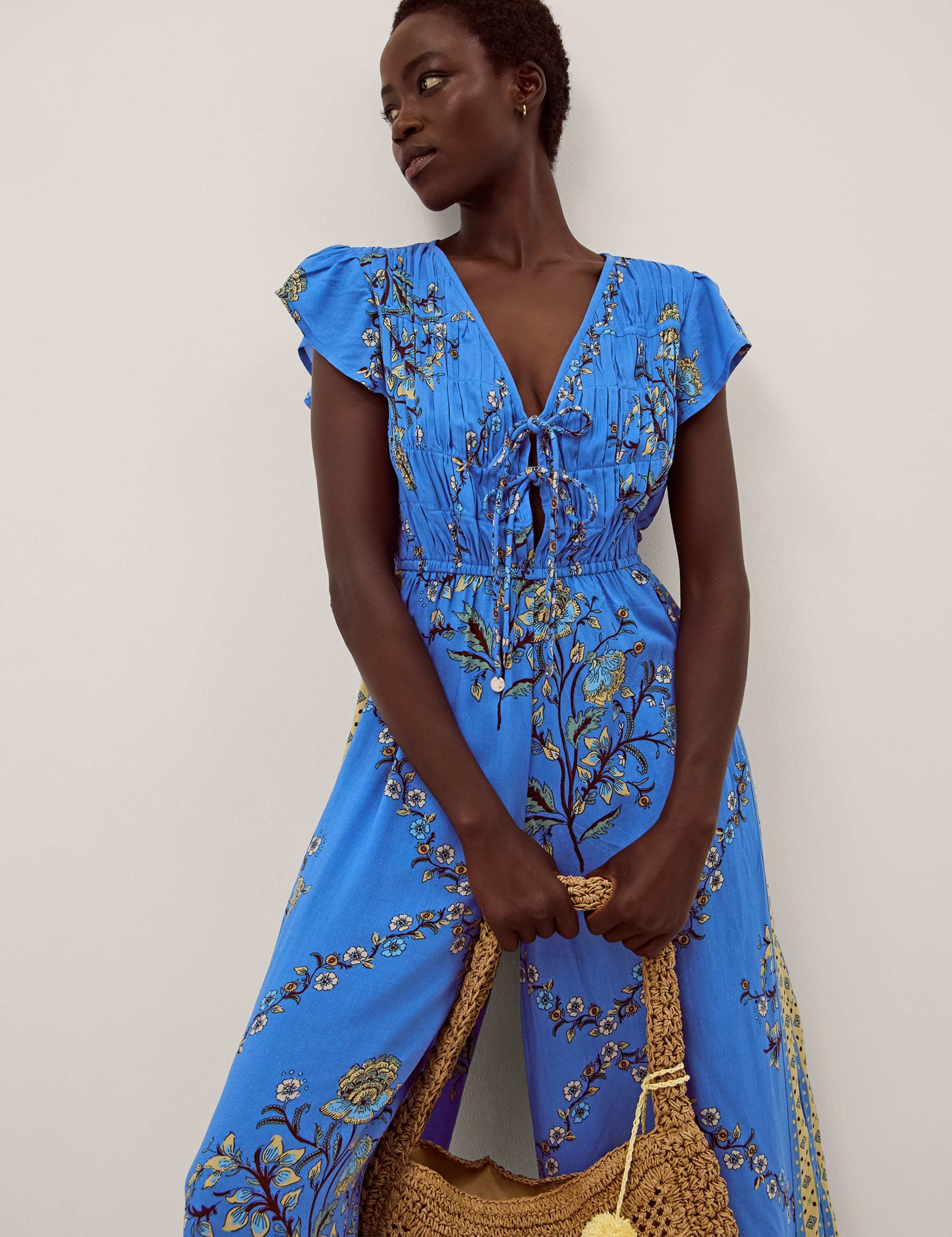 Floral Tie Detail Culotte Jumpsuit 4 of 6