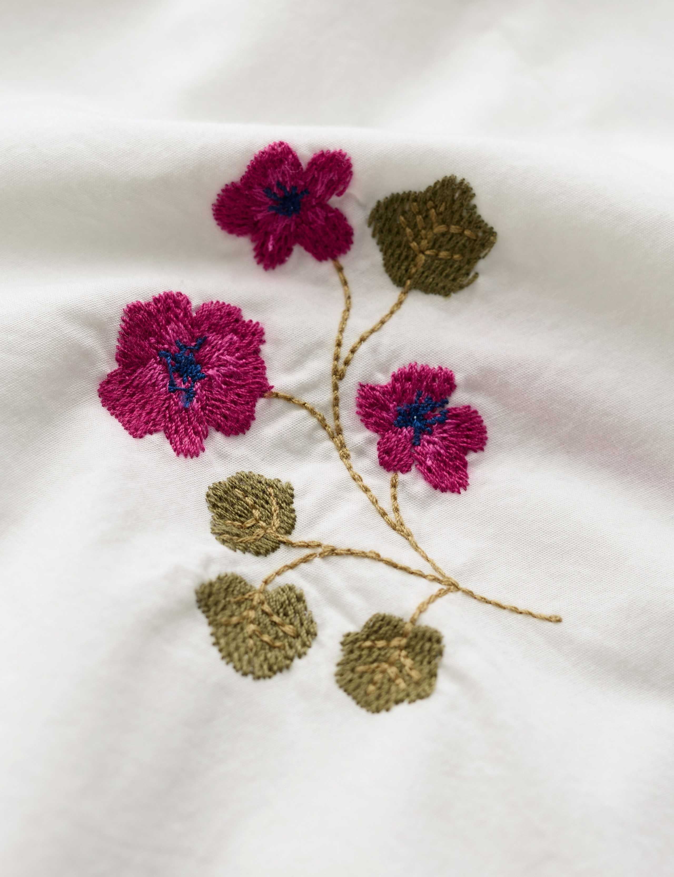 Pure Cotton Embroidered Floral Top 6 of 6