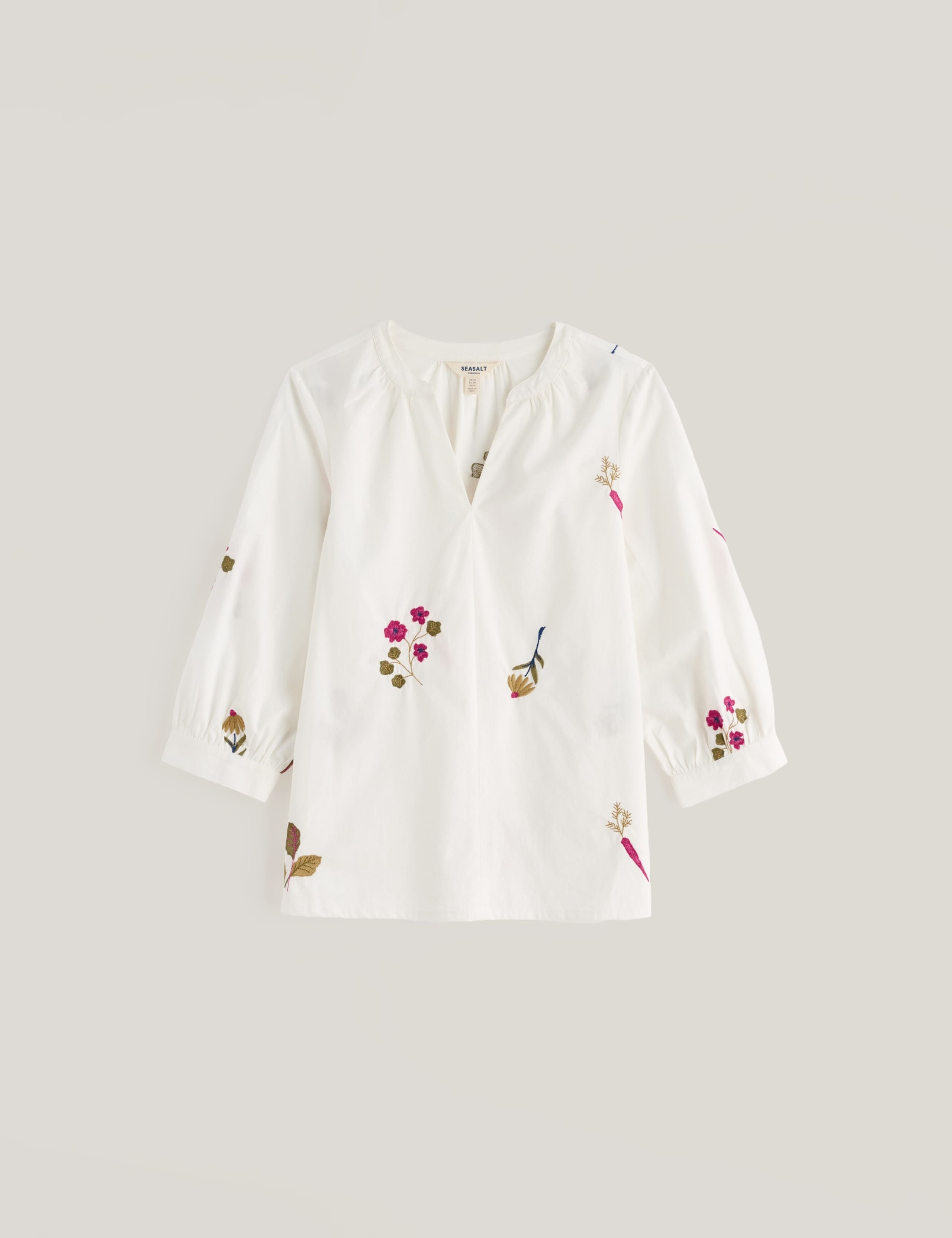 Pure Cotton Embroidered Floral Top 2 of 6