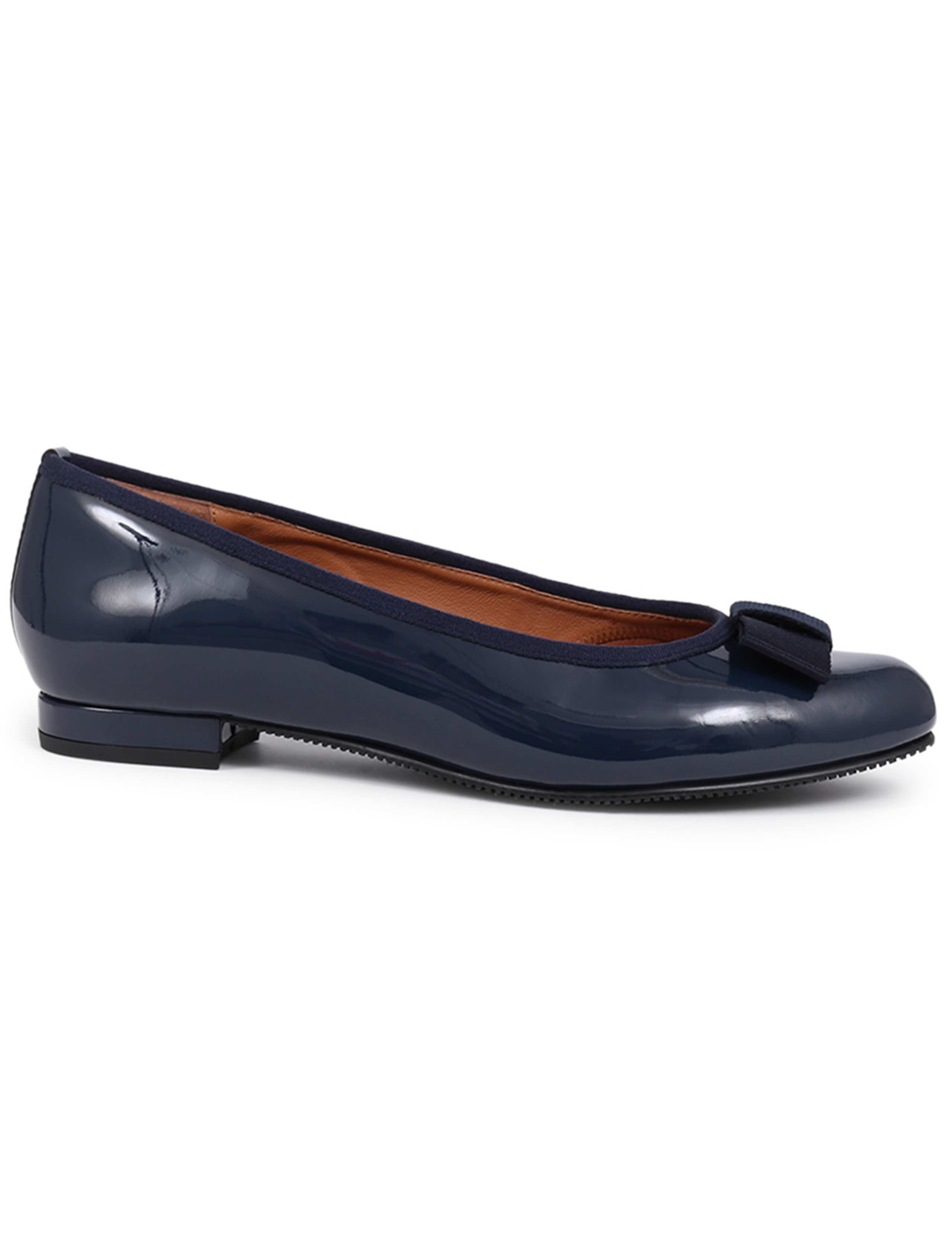 Wide Fit Patent Bow Flat Pumps 2 of 7