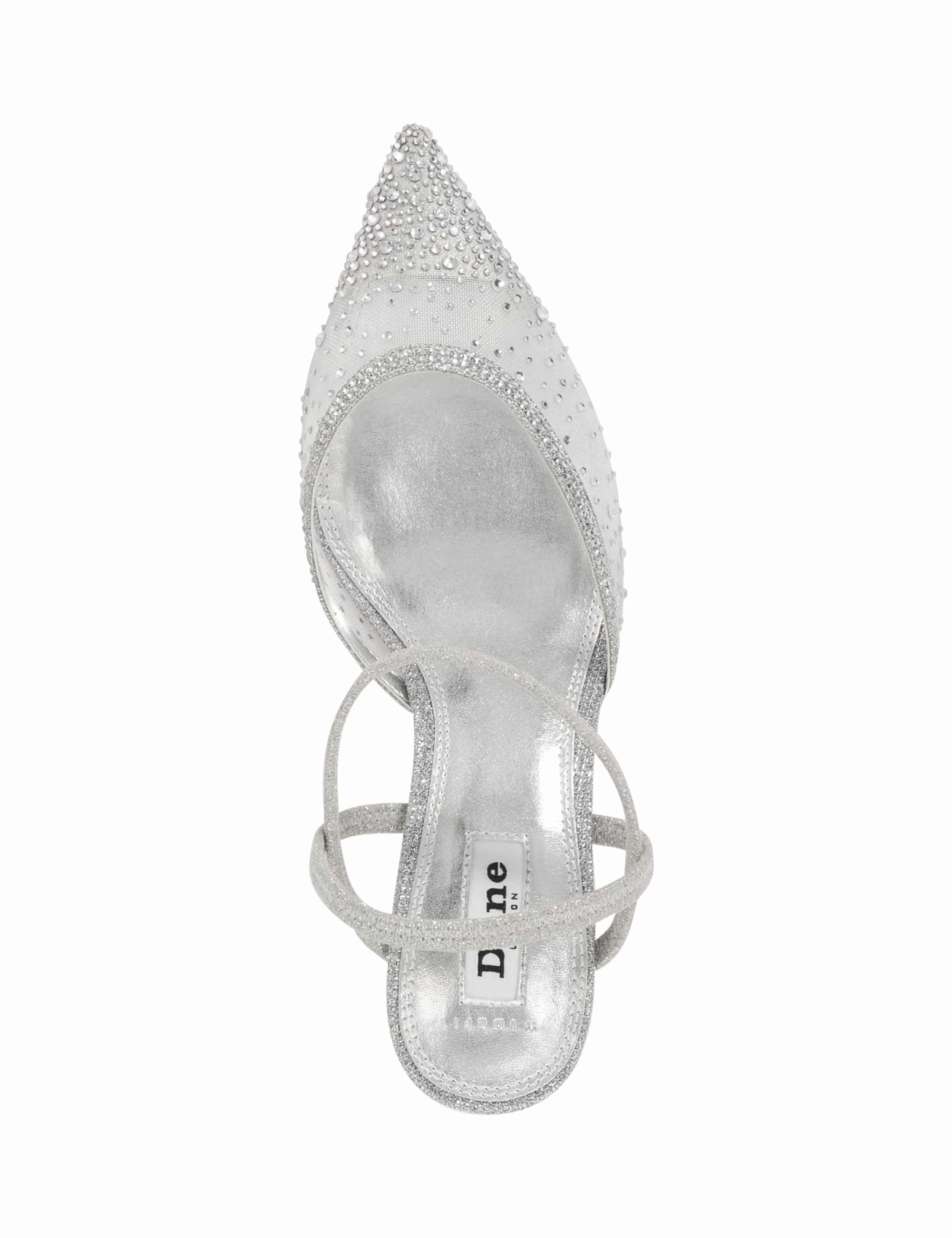 Wide Fit Glitter Stiletto Heel Slingback Shoes 3 of 6