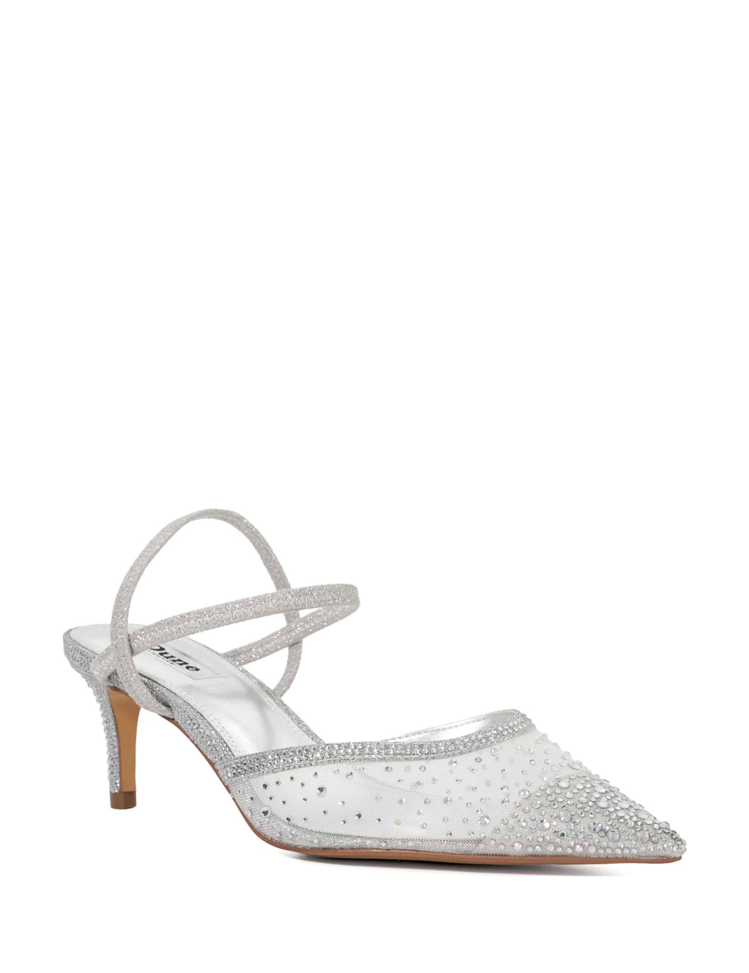 Wide Fit Glitter Stiletto Heel Slingback Shoes 4 of 6