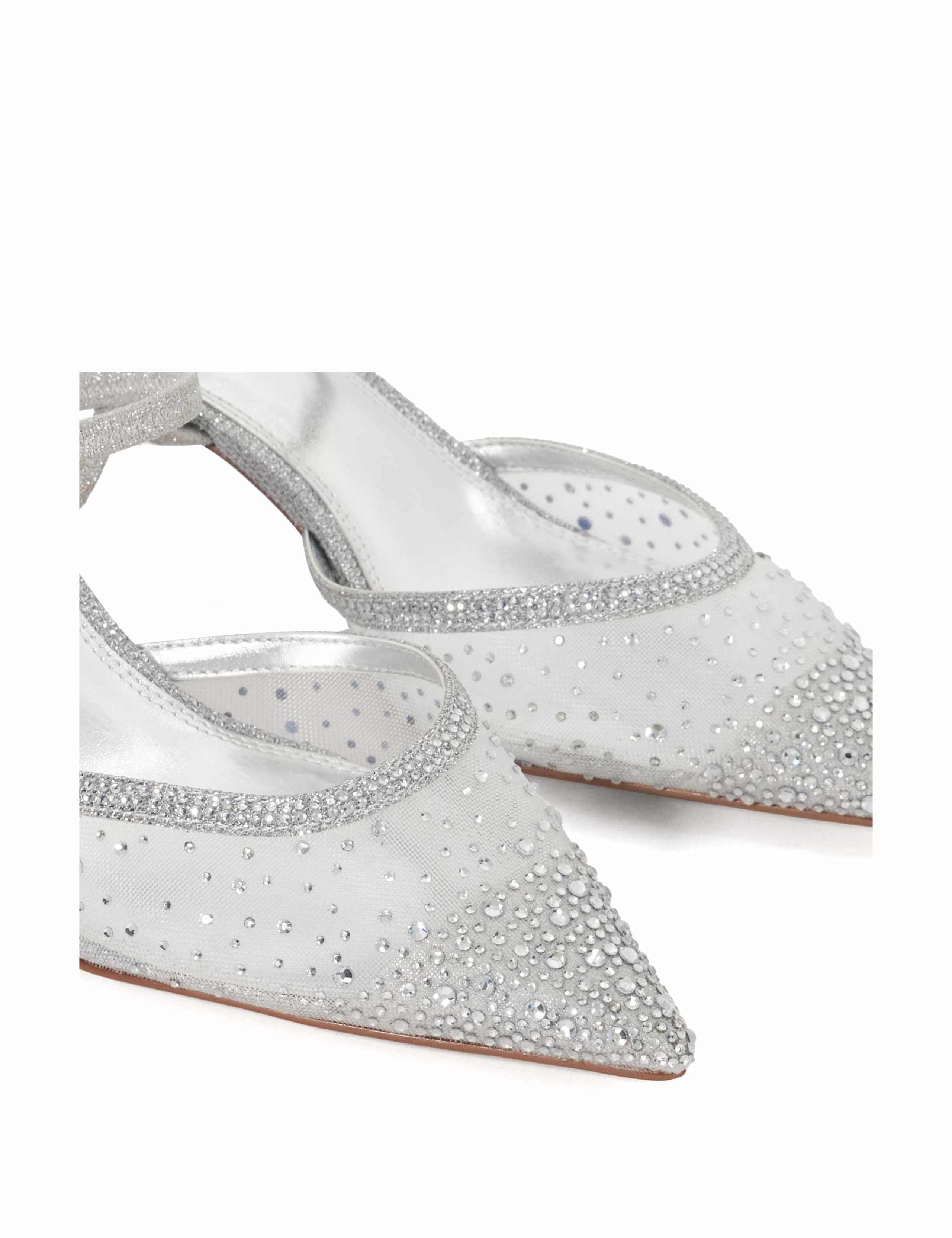 Wide Fit Glitter Stiletto Heel Slingback Shoes 6 of 6