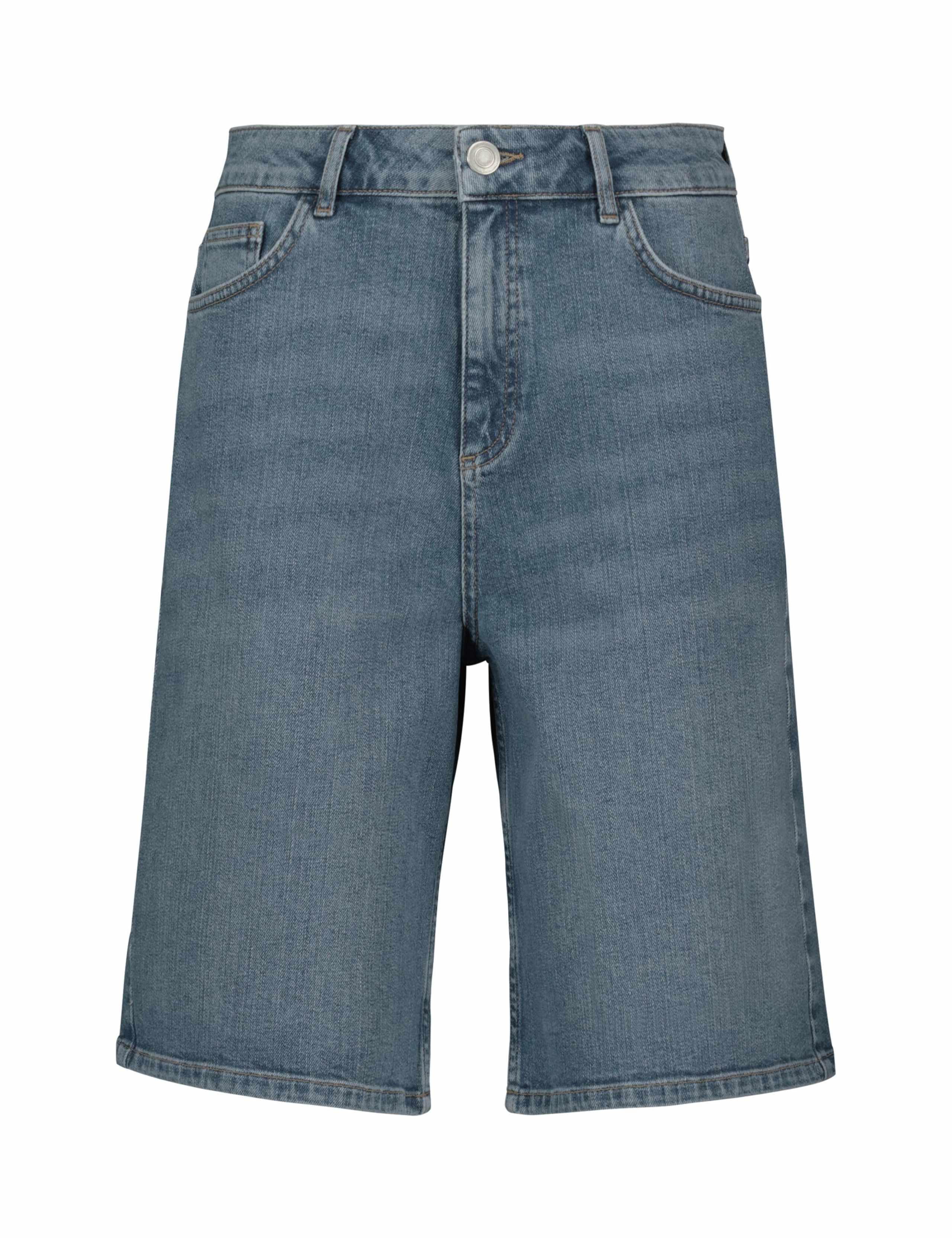 Cotton Rich Denim High Waisted Shorts 2 of 5