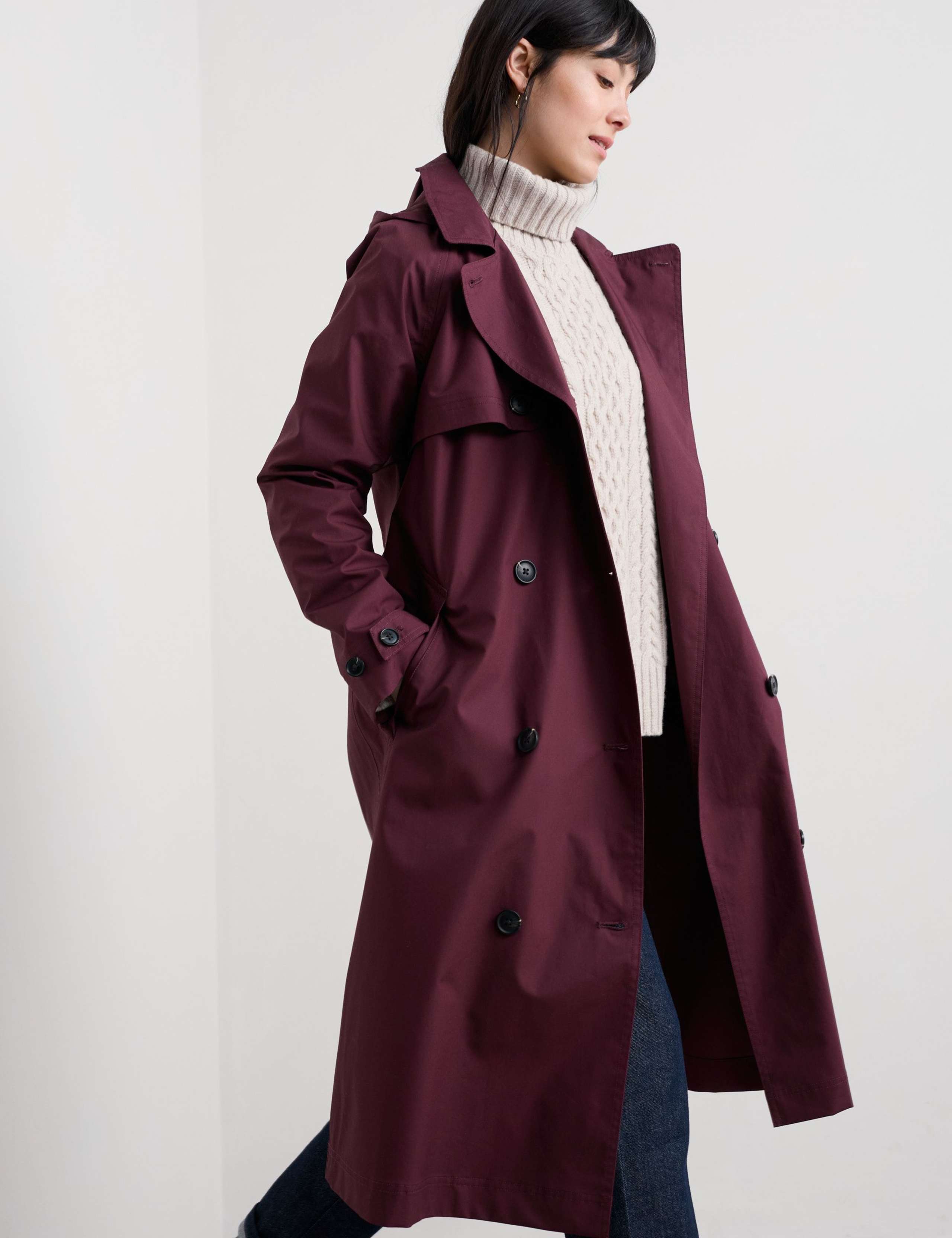 Pure Cotton Waterproof Longline Trench Coat 4 of 5