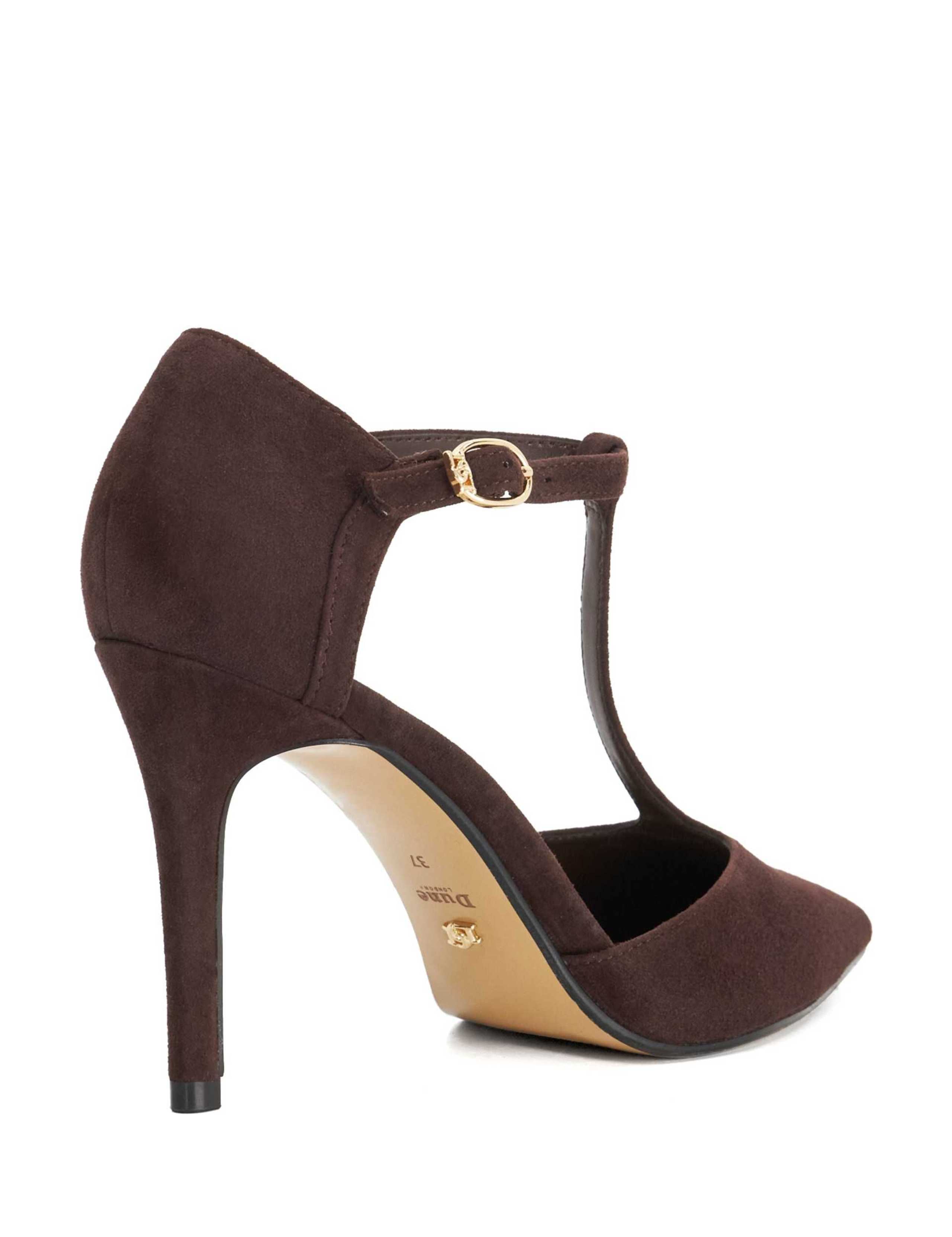 Suede Buckle Stiletto Heel Court Shoes 3 of 5